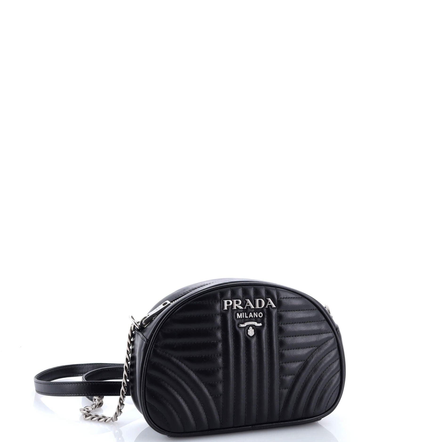 Prada Dome Crossbody Bag Diagramme Quilted Leather Small