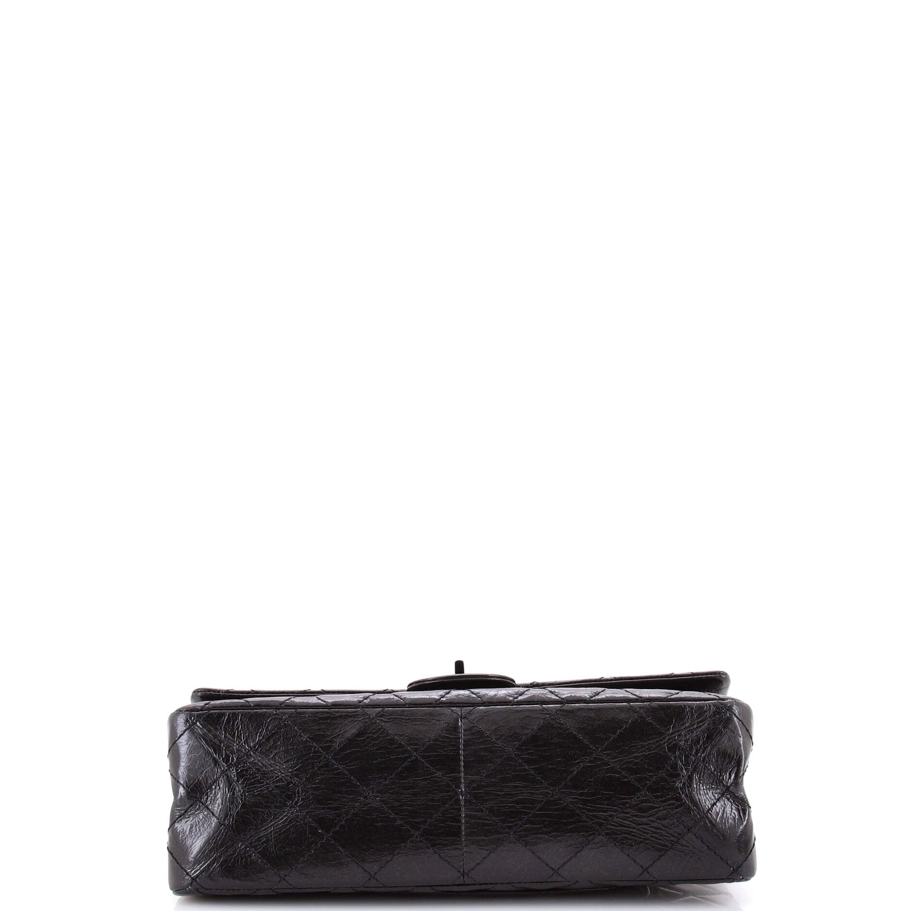Chanel So Black Reissue 2.55 Flap Bag Quilted Glazed Calfskin 226
