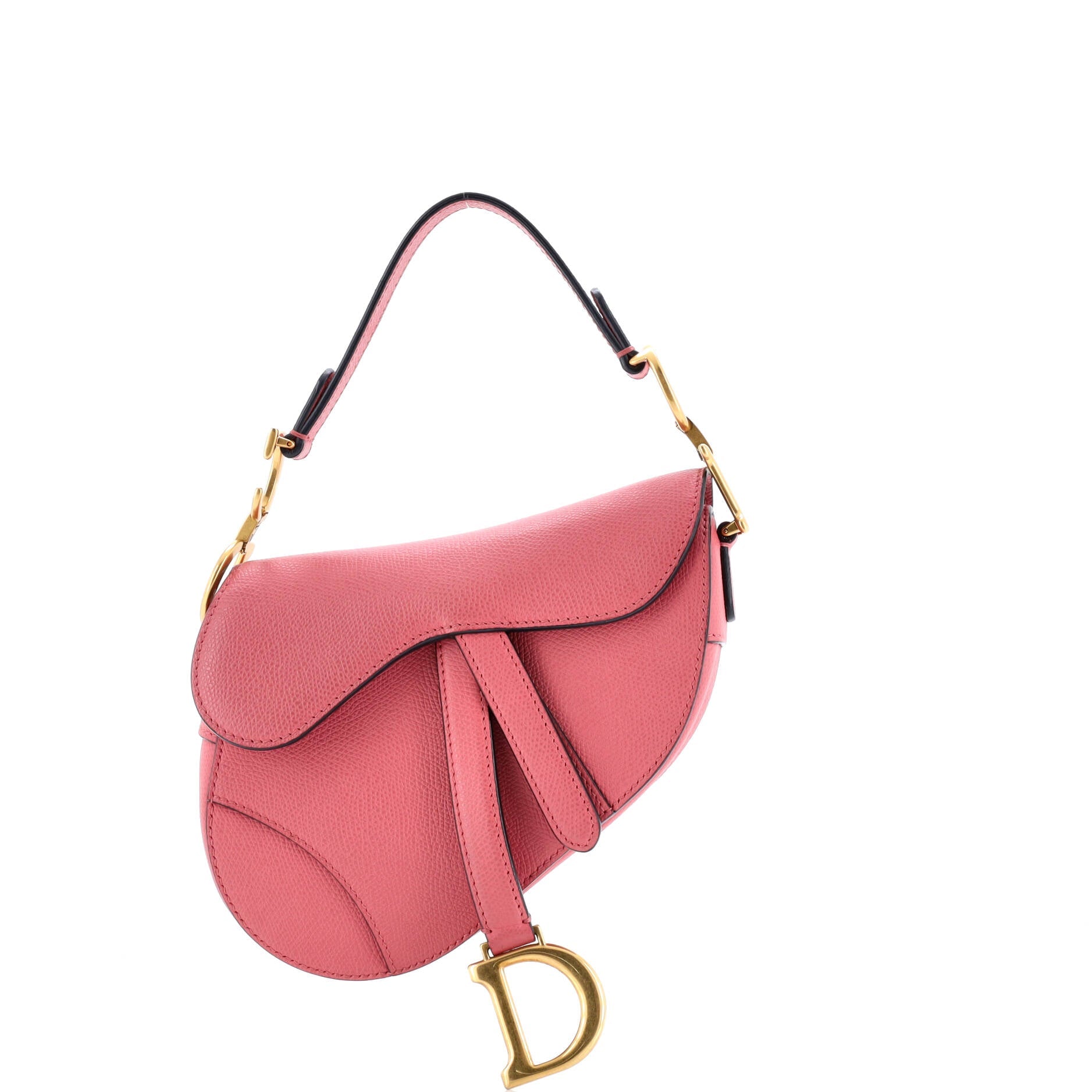 Christian Dior Saddle Handbag Leather Mini