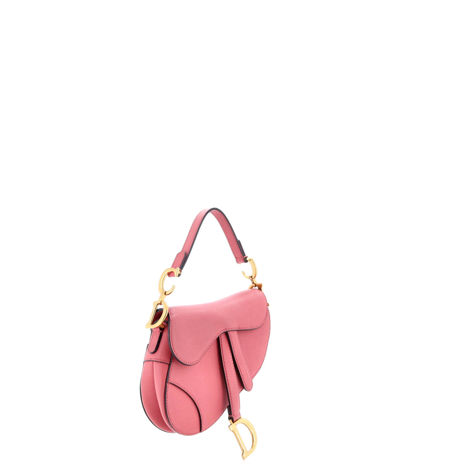 Christian Dior Saddle Handbag Leather Mini