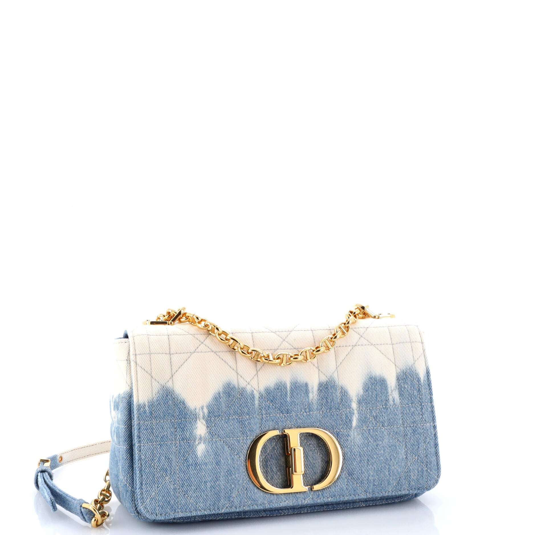 Christian Dior Caro Bag Cannage Quit Tie Dye Denim Medium