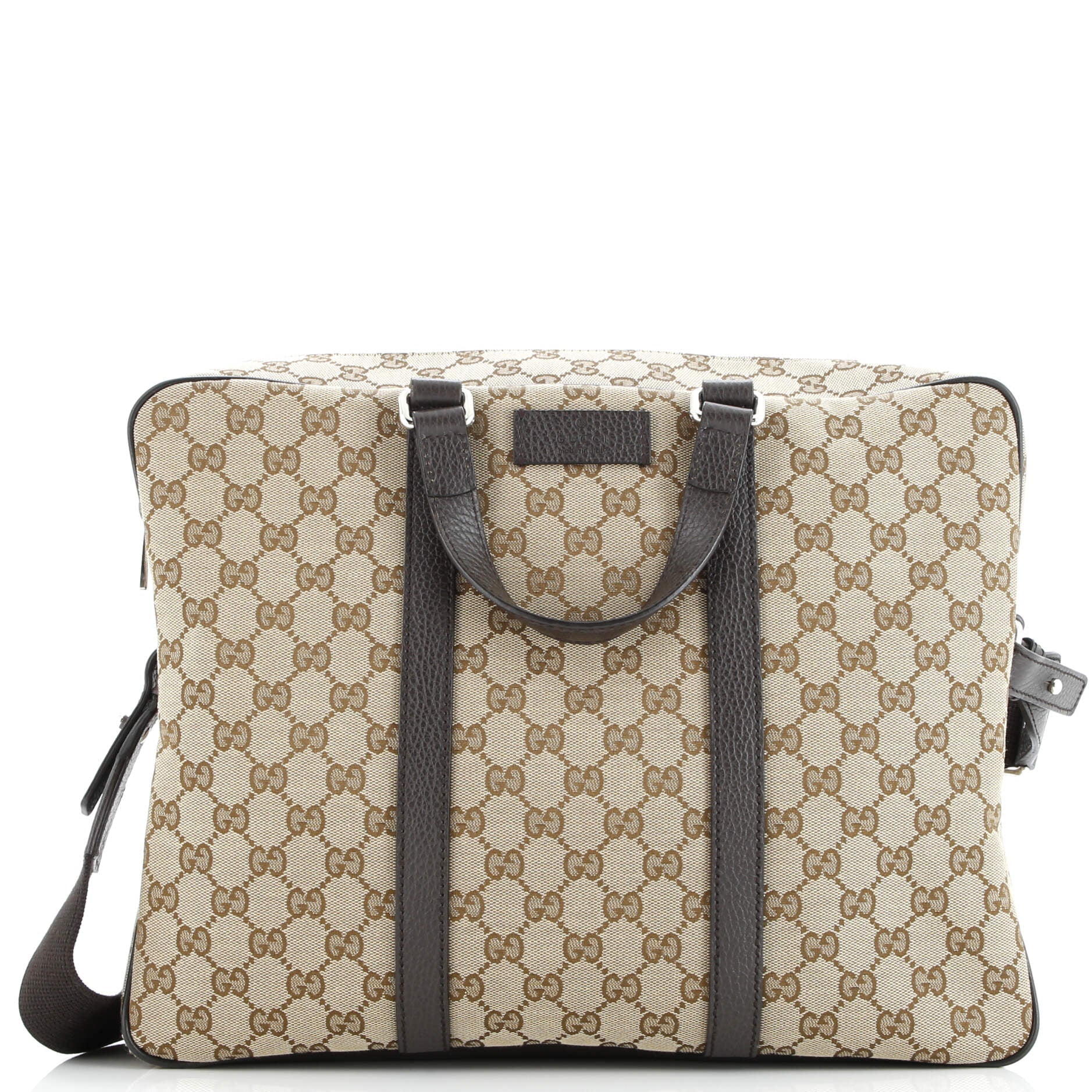 Gucci Convertible Briefcase GG Canvas with Leather Medium