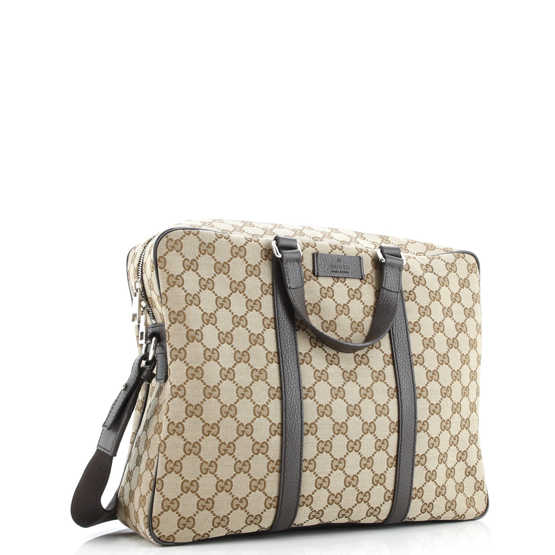 Gucci Convertible Briefcase GG Canvas with Leather Medium