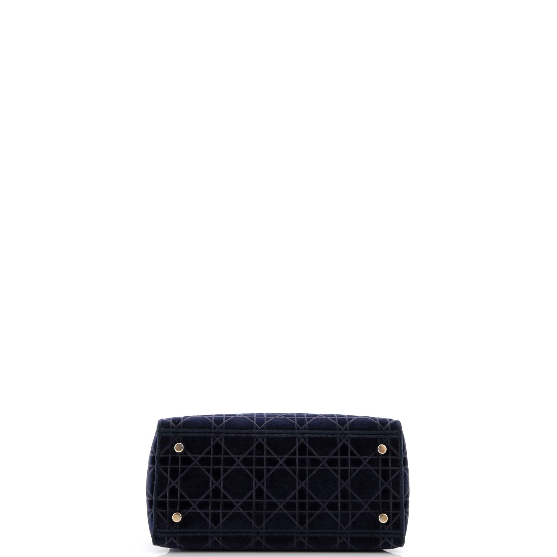 Christian Dior Lady D-Lite Bag Cannage Embroidered Velvet Medium