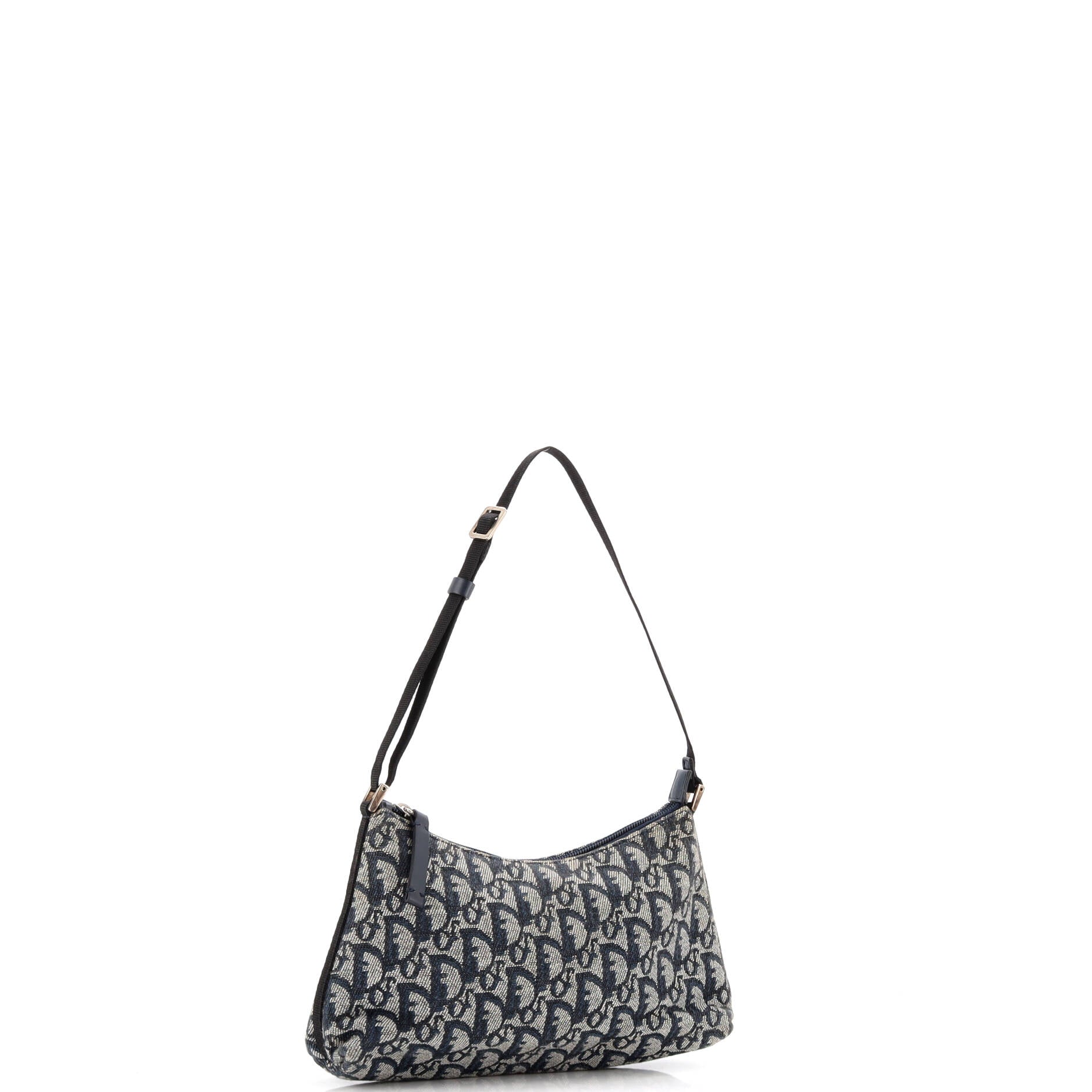 Christian Dior Vintage Trotter Pochette Shoulder Bag Diorissimo Canvas Small
