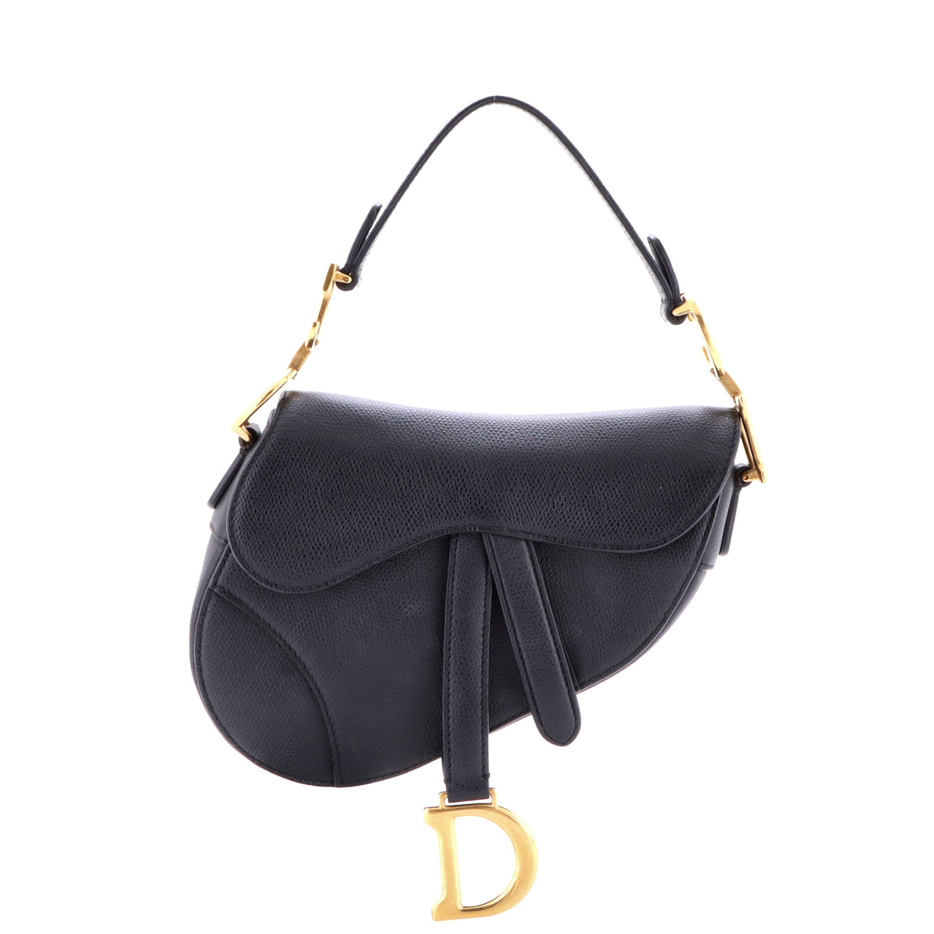 Christian Dior Saddle Handbag Leather Mini
