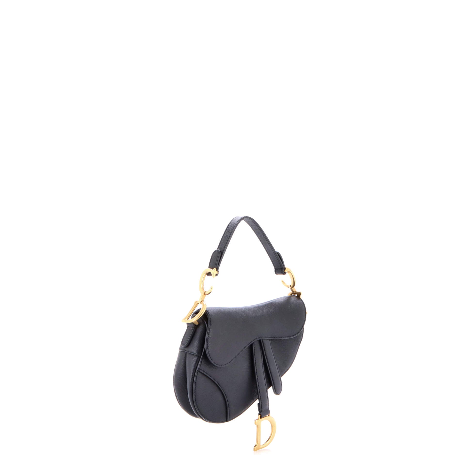 Christian Dior Saddle Handbag Leather Mini