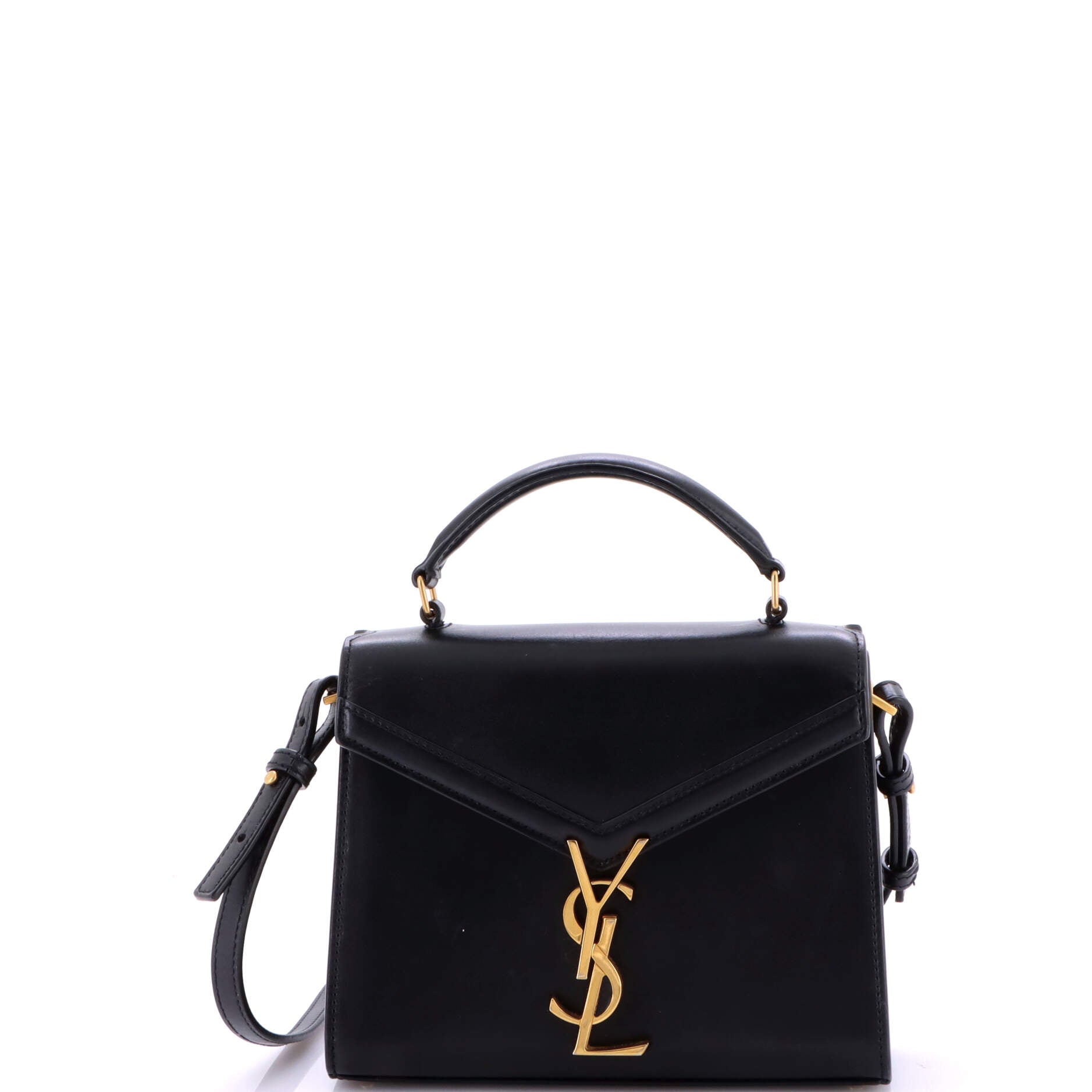 Saint Laurent Cassandra Top Handle Bag Leather Mini