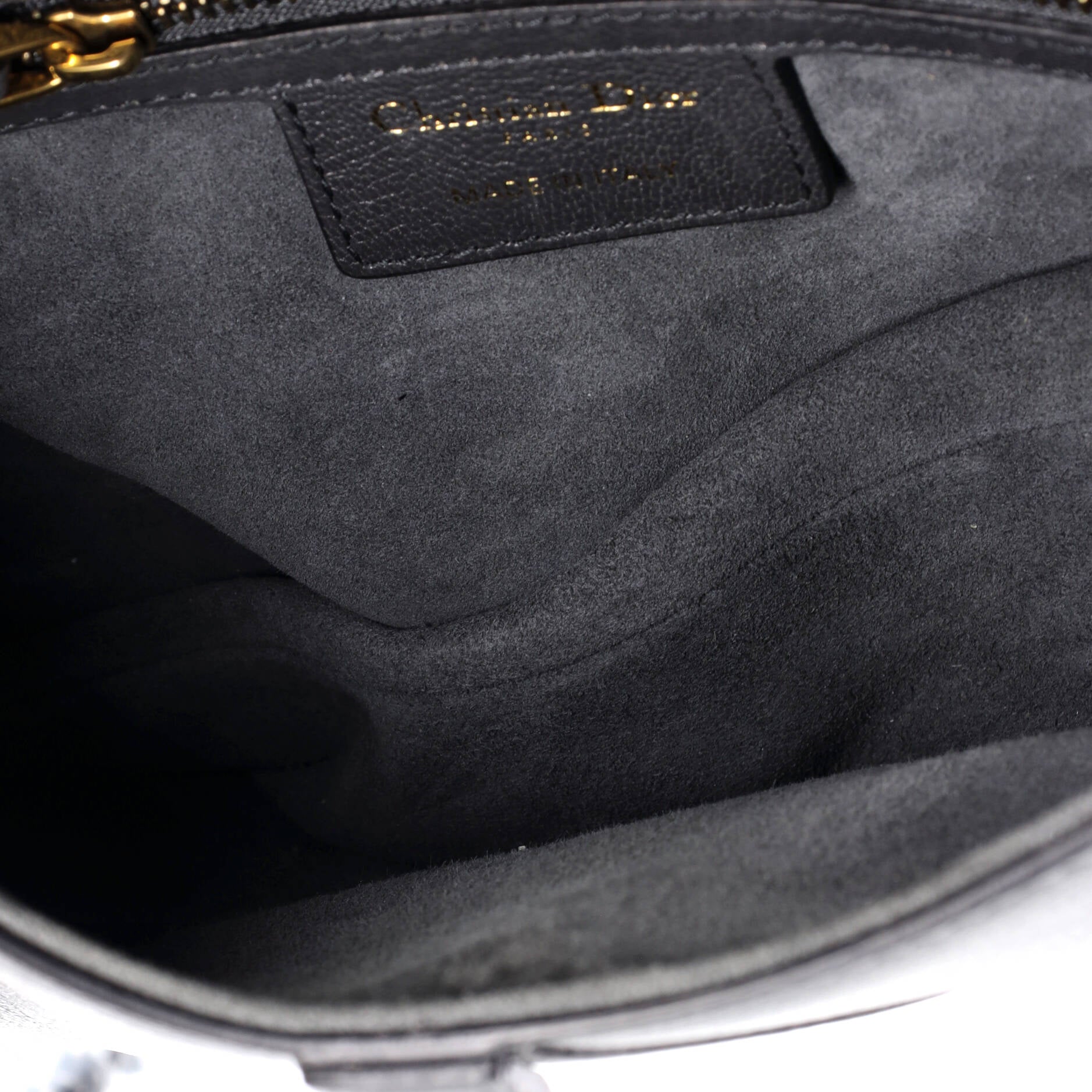 Christian Dior Saddle Handbag Leather Medium