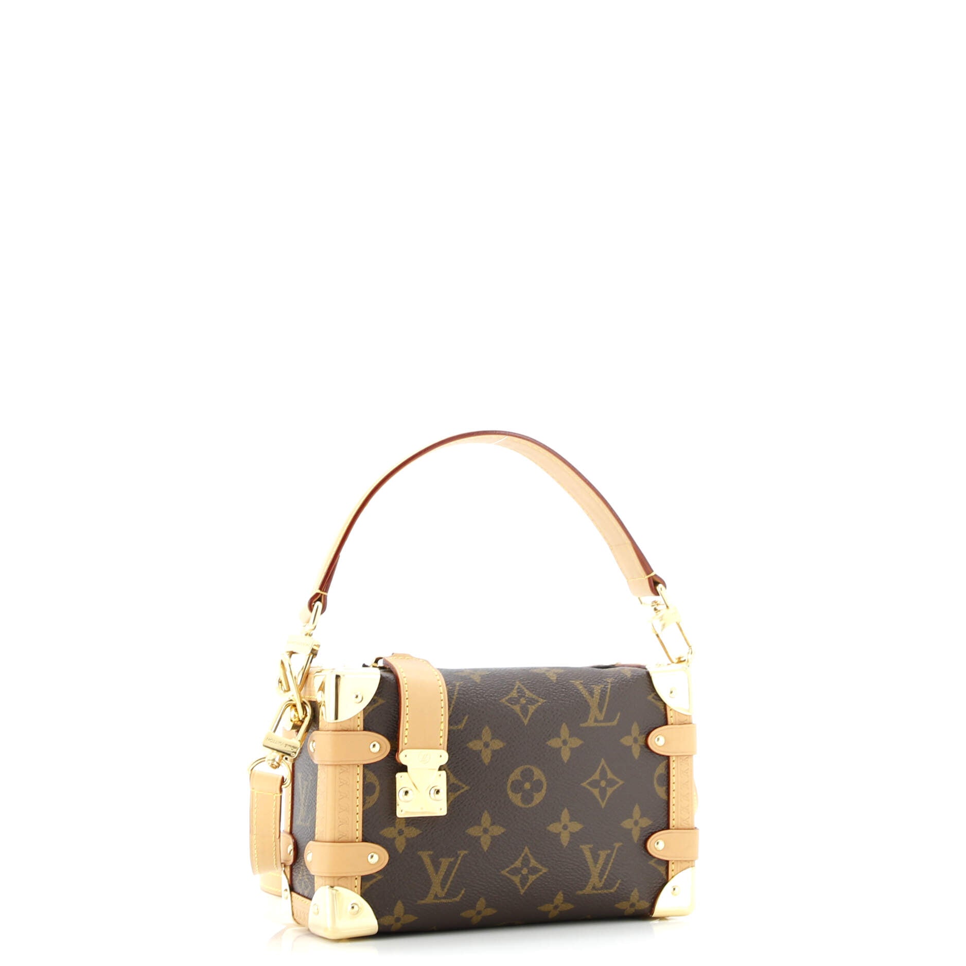 Louis Vuitton Side Trunk Handbag Monogram Canvas PM