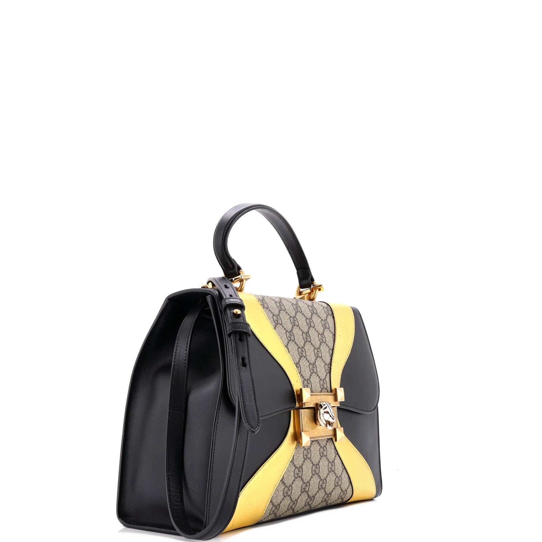 Gucci Osiride Top Handle Bag GG Coated Canvas and Leather Medium