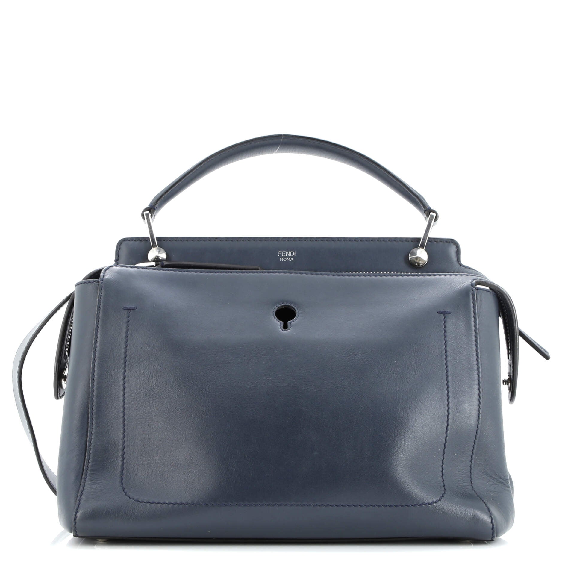 Fendi DotCom Convertible Satchel Leather Medium