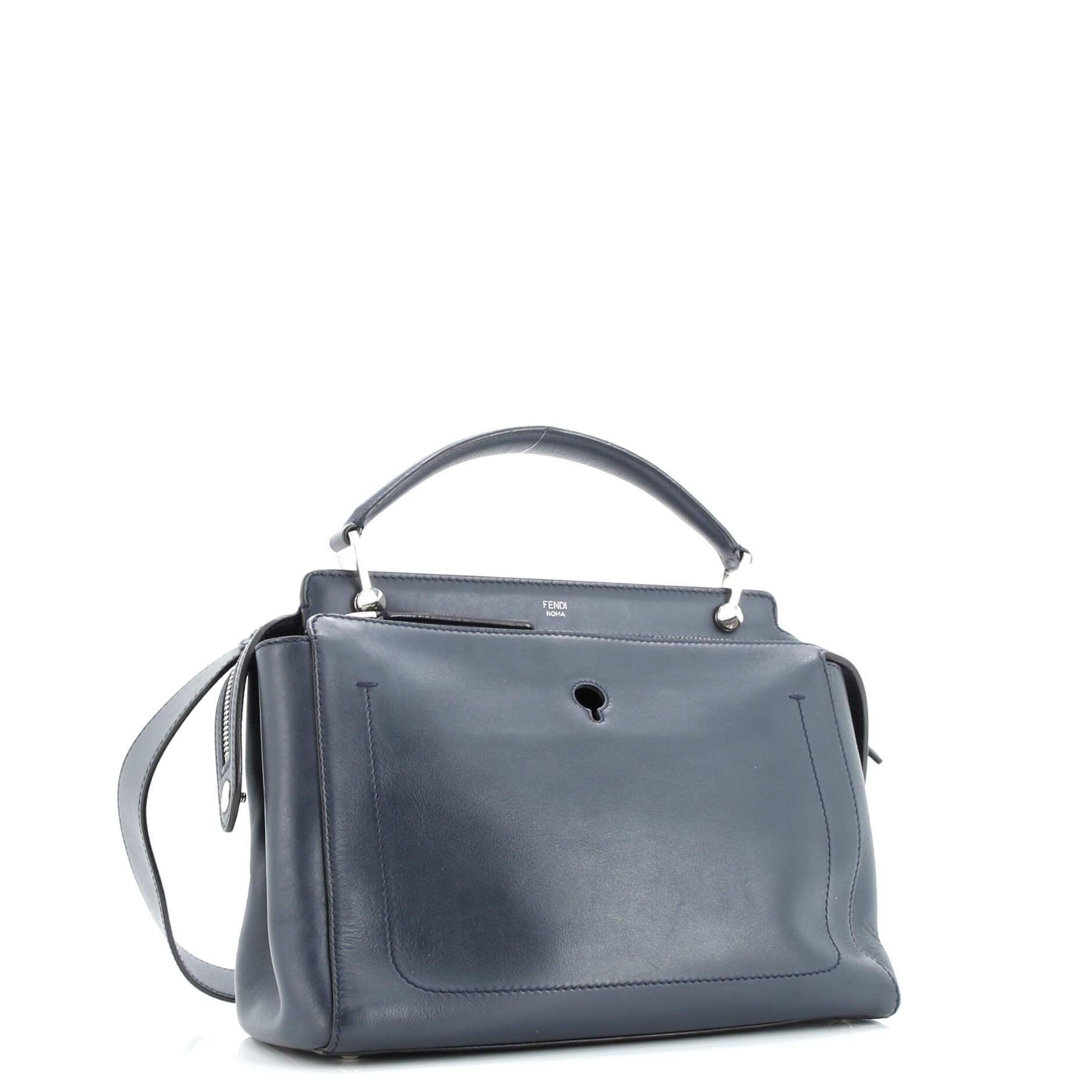Fendi DotCom Convertible Satchel Leather Medium