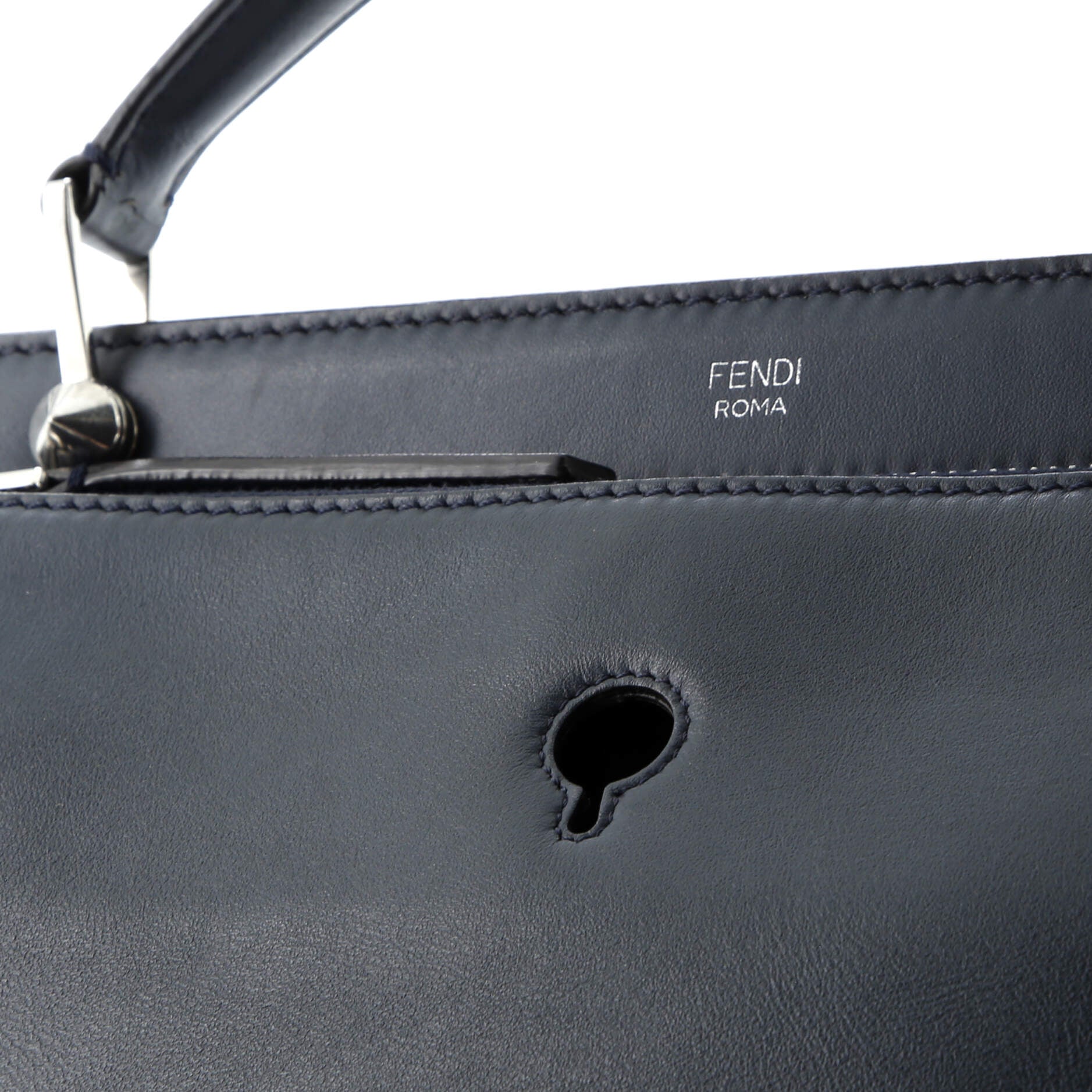 Fendi DotCom Convertible Satchel Leather Medium