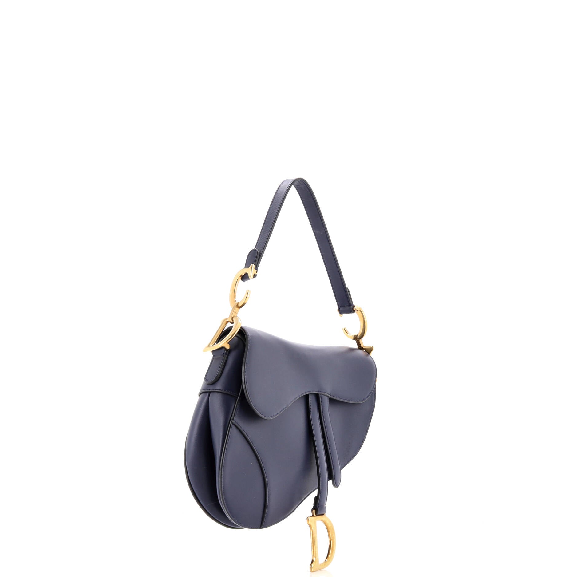 Christian Dior Saddle Handbag Leather Medium