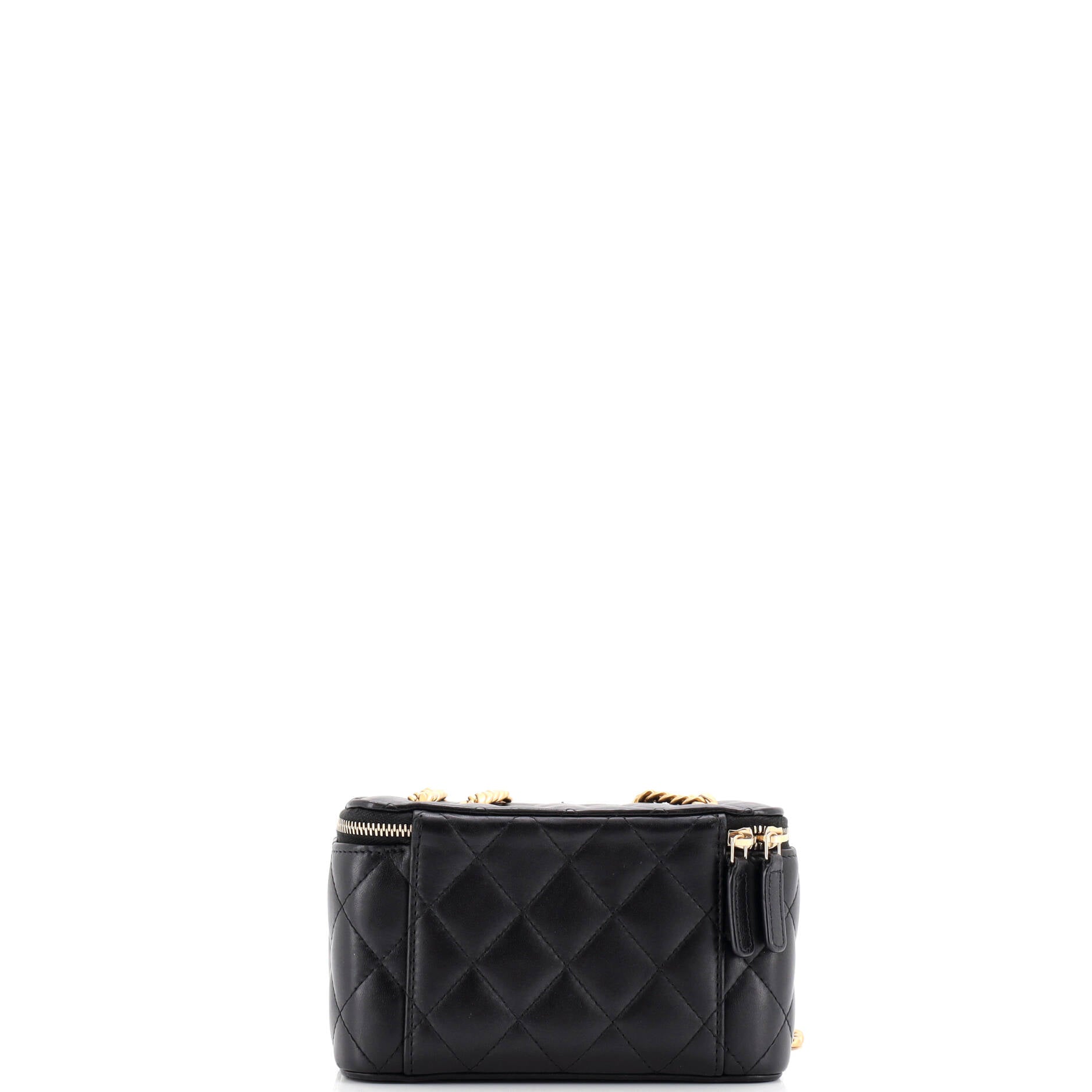 Chanel All Slide Long Vanity Case with Chain Quilted Lambskin Small