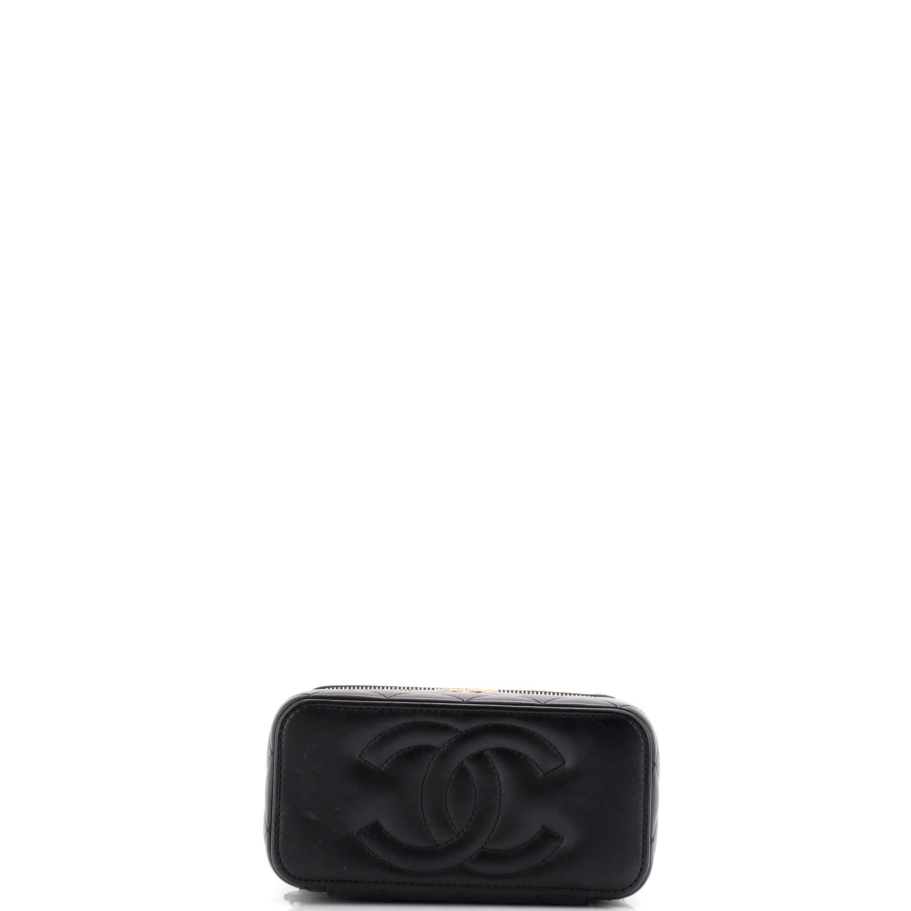 Chanel All Slide Long Vanity Case with Chain Quilted Lambskin Small