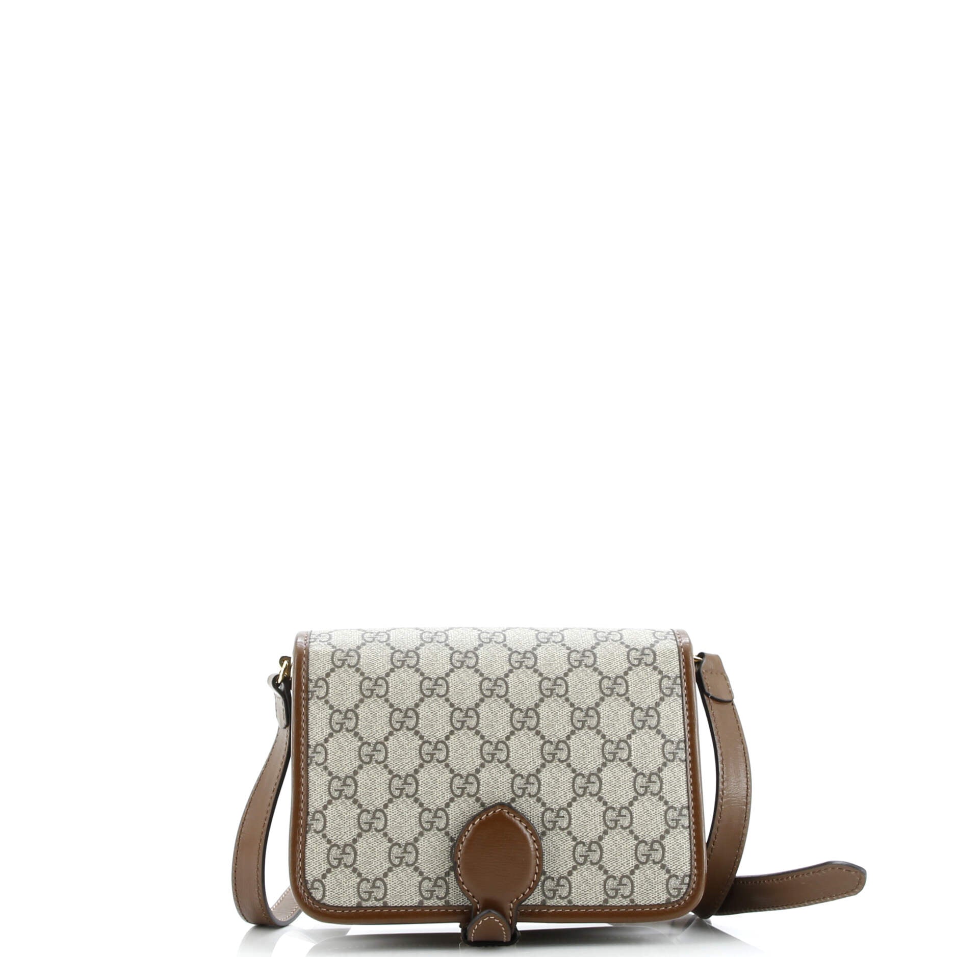 Gucci Interlocking G Patch Messenger Bag GG Coated Canvas Mini