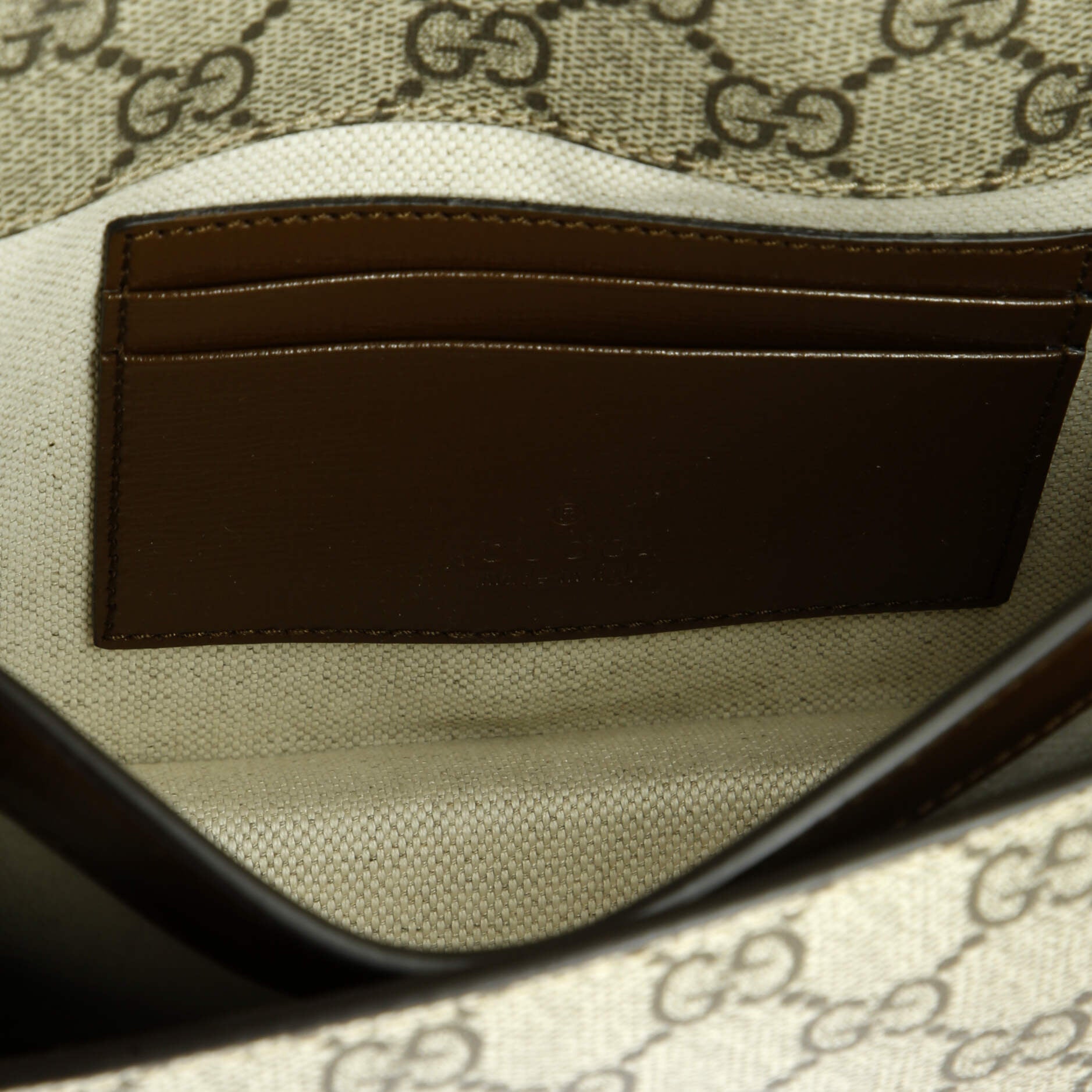 Gucci Interlocking G Patch Messenger Bag GG Coated Canvas Mini