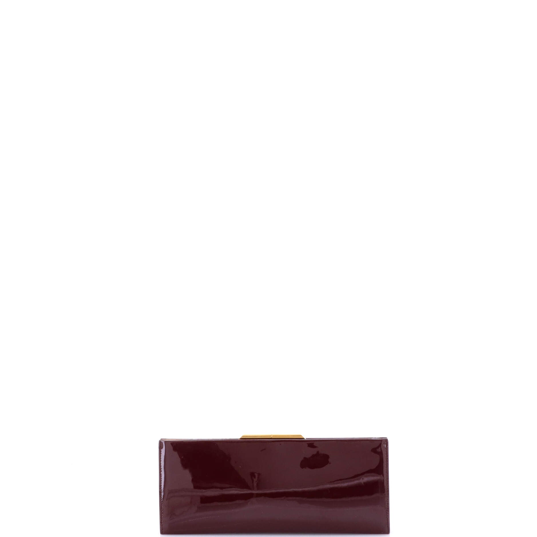 Saint Laurent Midnight Chain Clutch Crocodile Embossed Leather Small