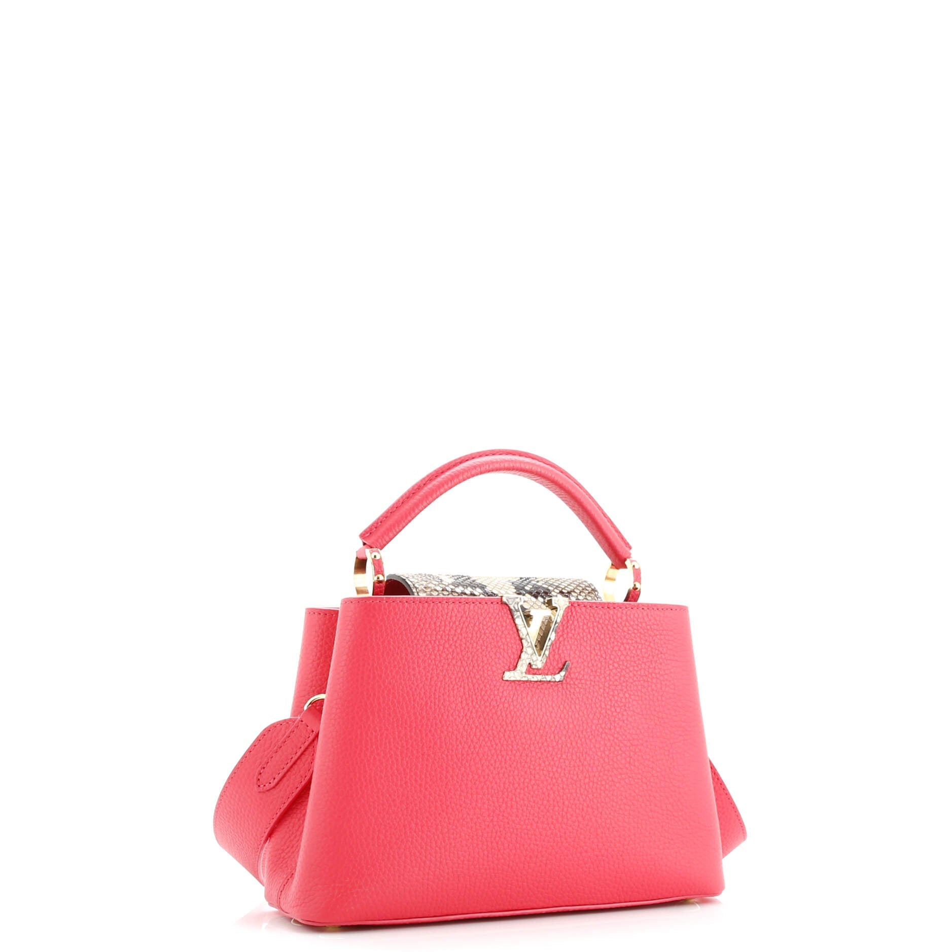 Louis Vuitton Capucines Bag Leather with Snakeskin BB