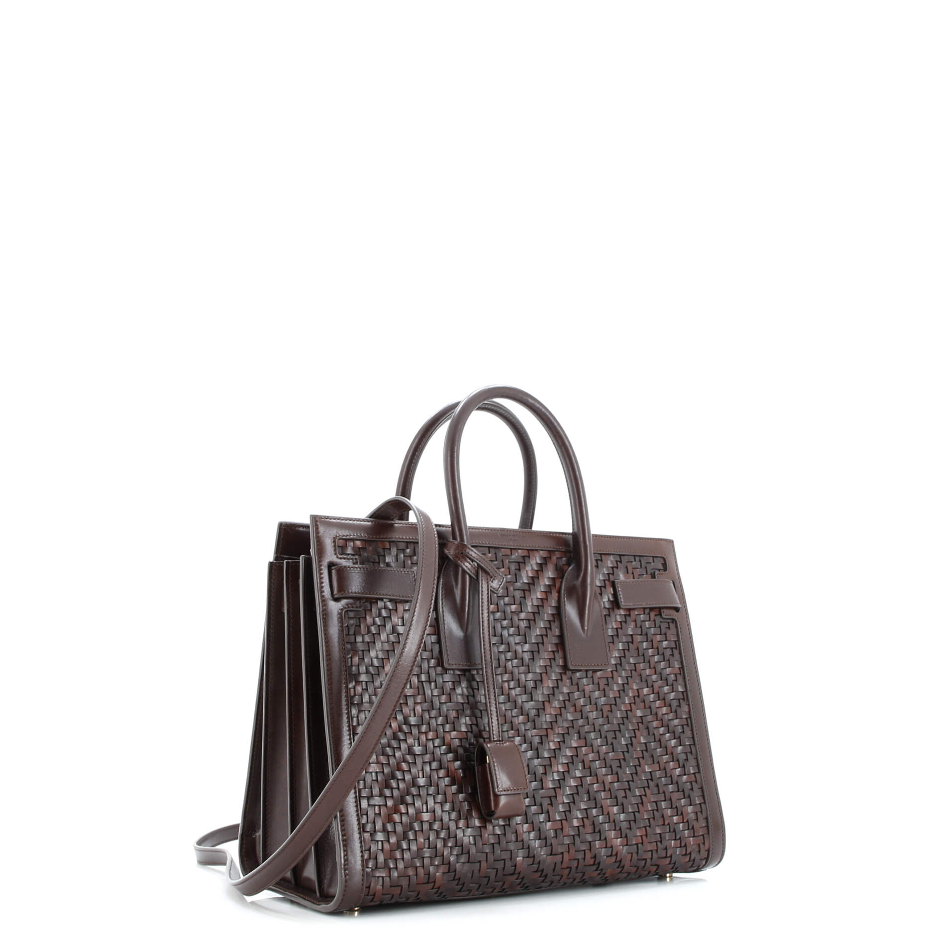 Saint Laurent Sac de Jour Bag Woven Leather Small