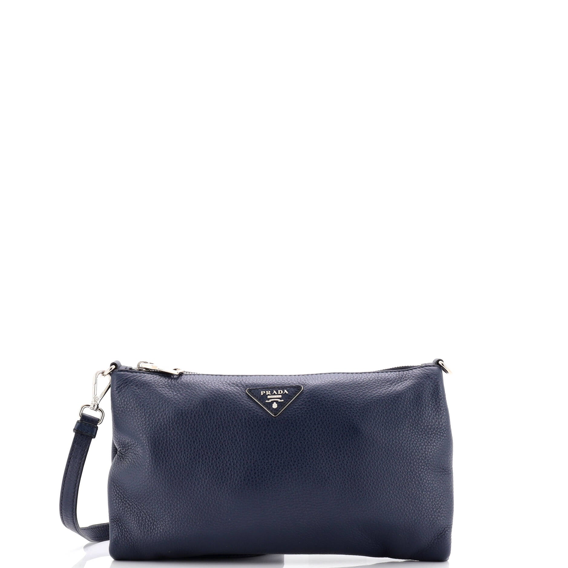 Prada Flat Zip Crossbody Bag Vitello Daino Mini