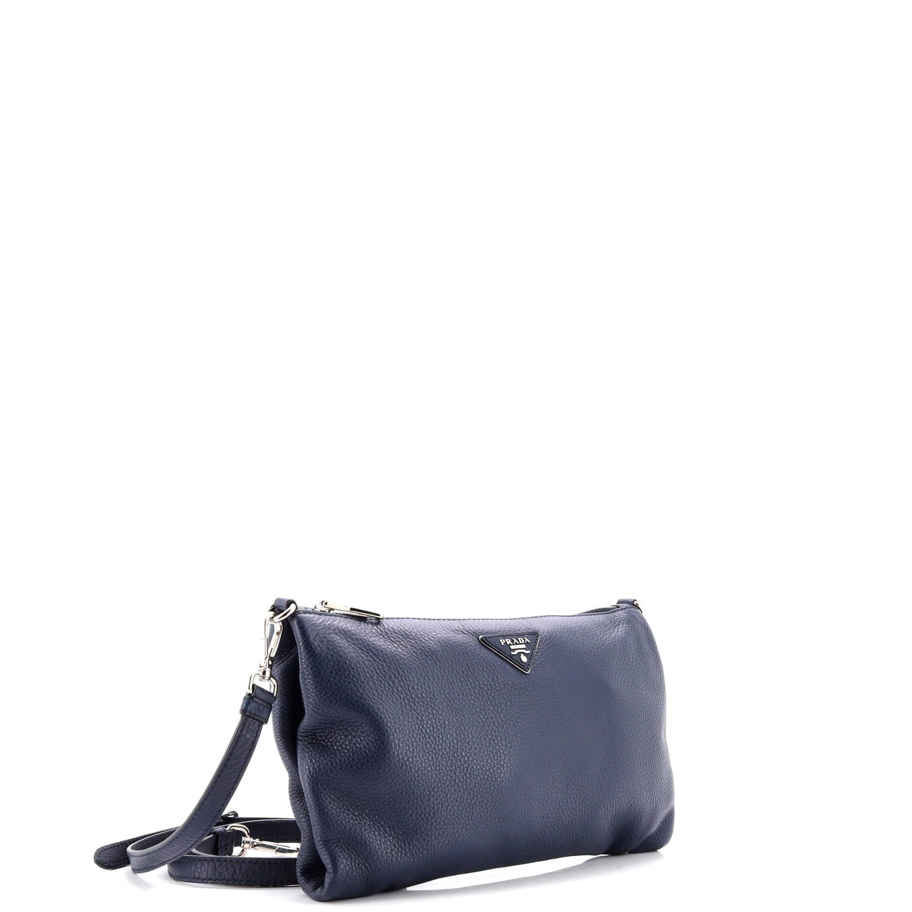 Prada Flat Zip Crossbody Bag Vitello Daino Mini