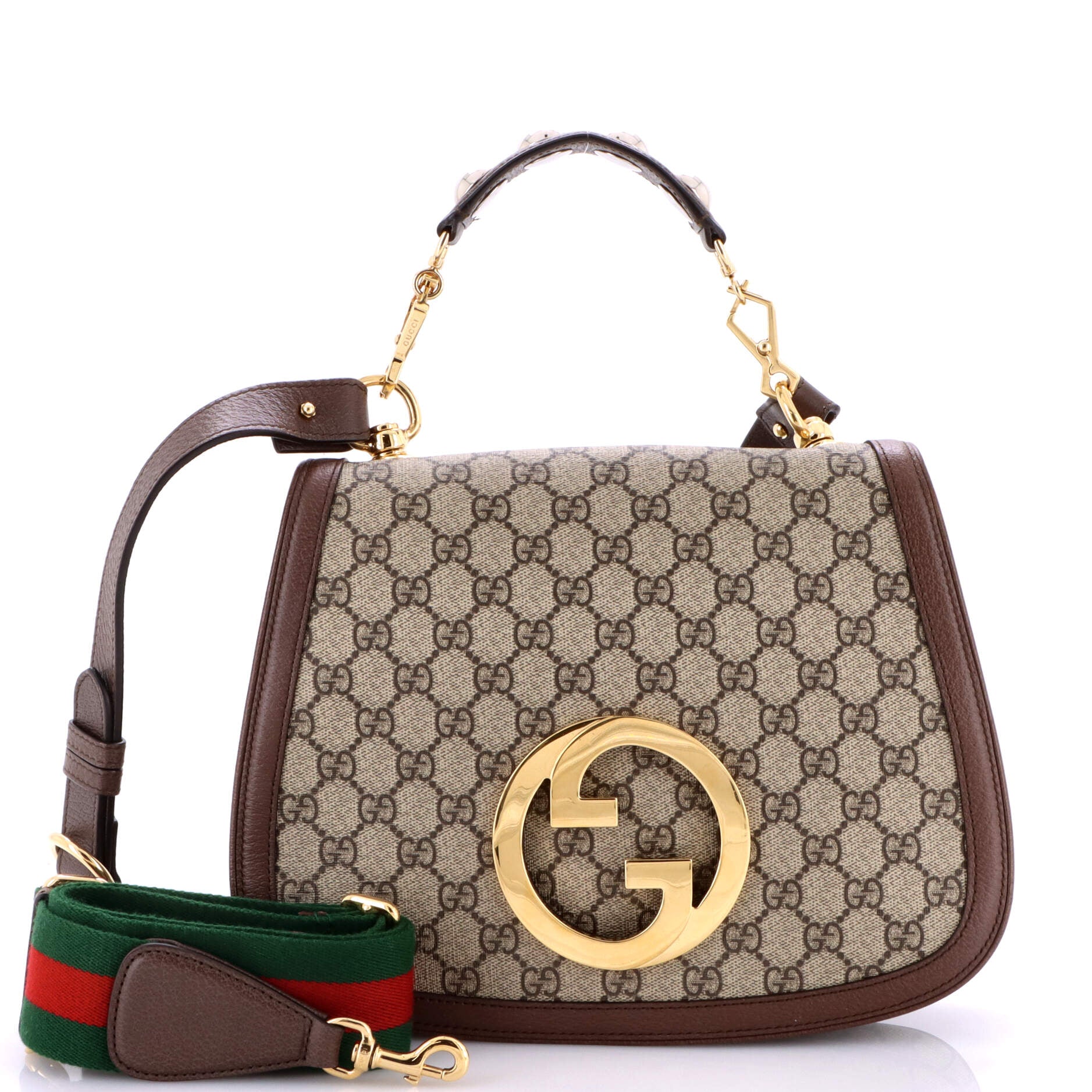Gucci Blondie NM Top Handle Bag GG Coated Canvas Medium