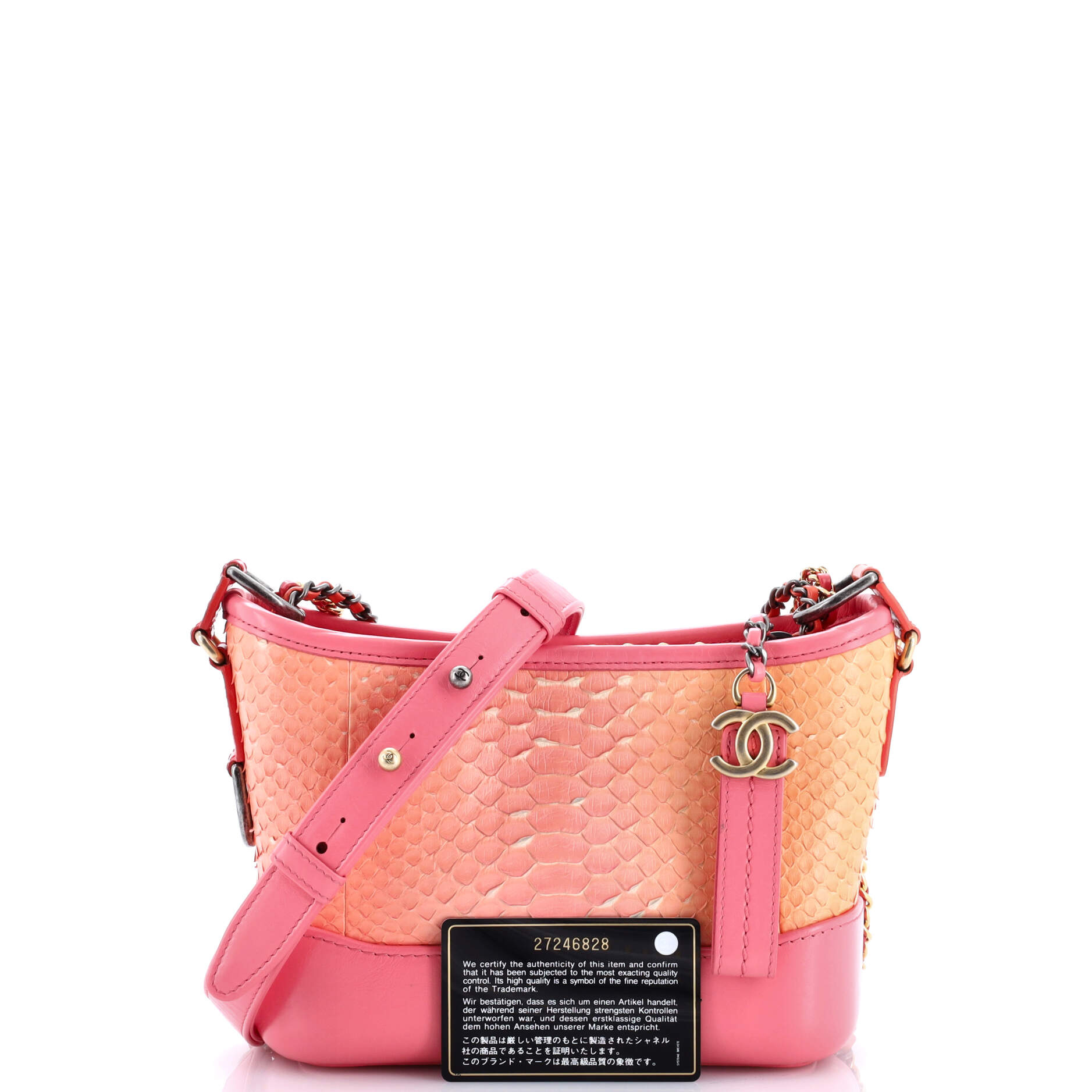 Chanel Gabrielle Hobo Python Small