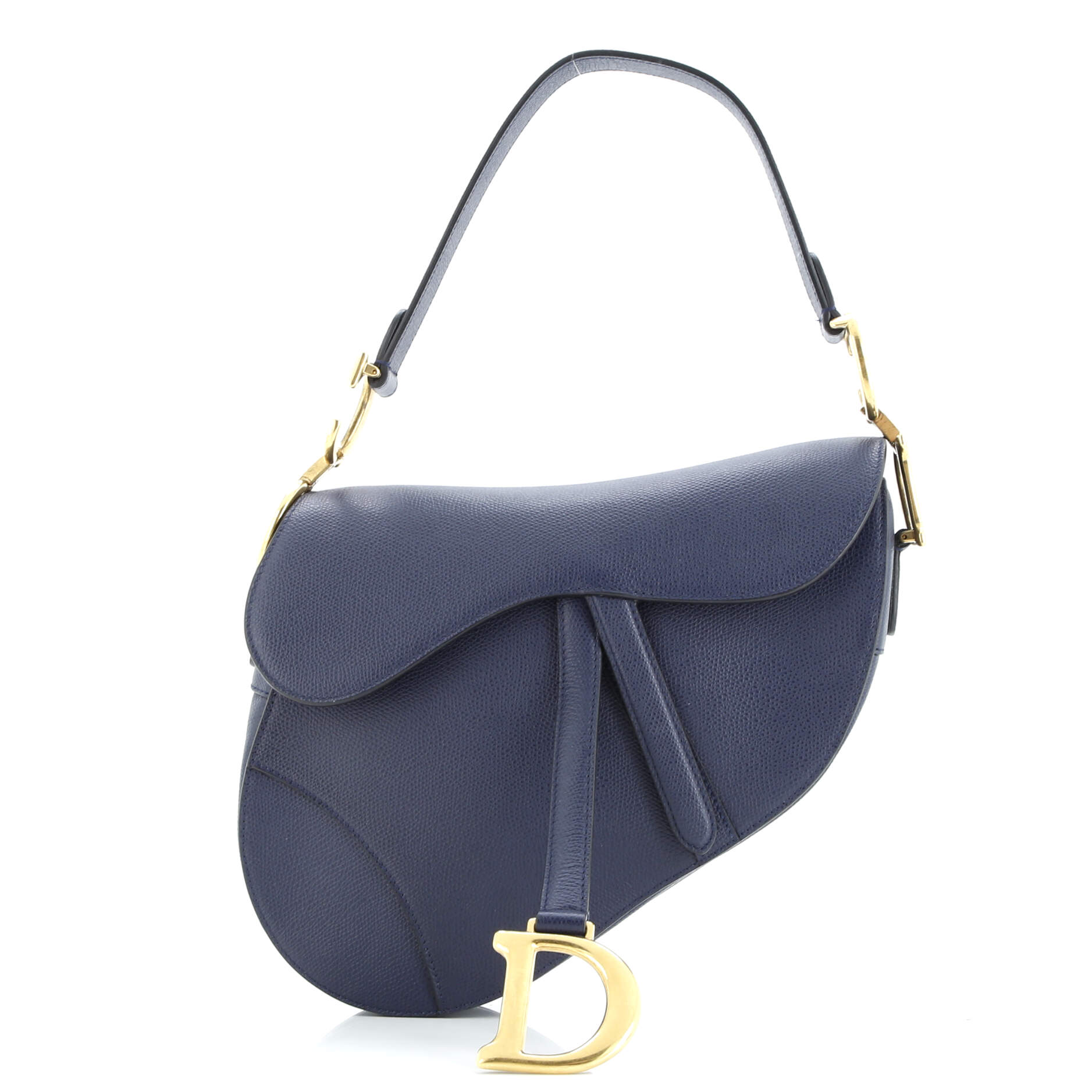 Christian Dior Saddle Handbag Leather Medium