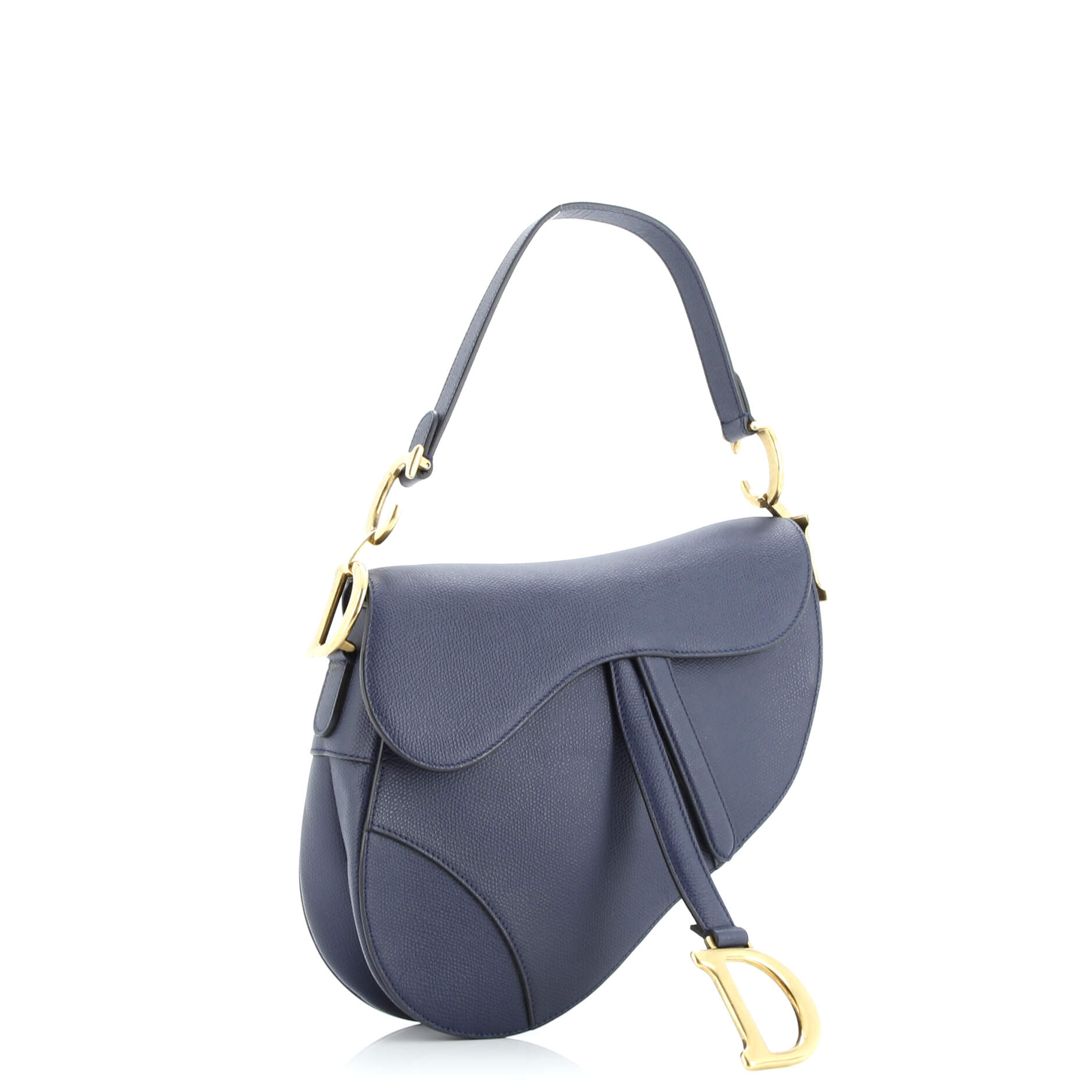 Christian Dior Saddle Handbag Leather Medium