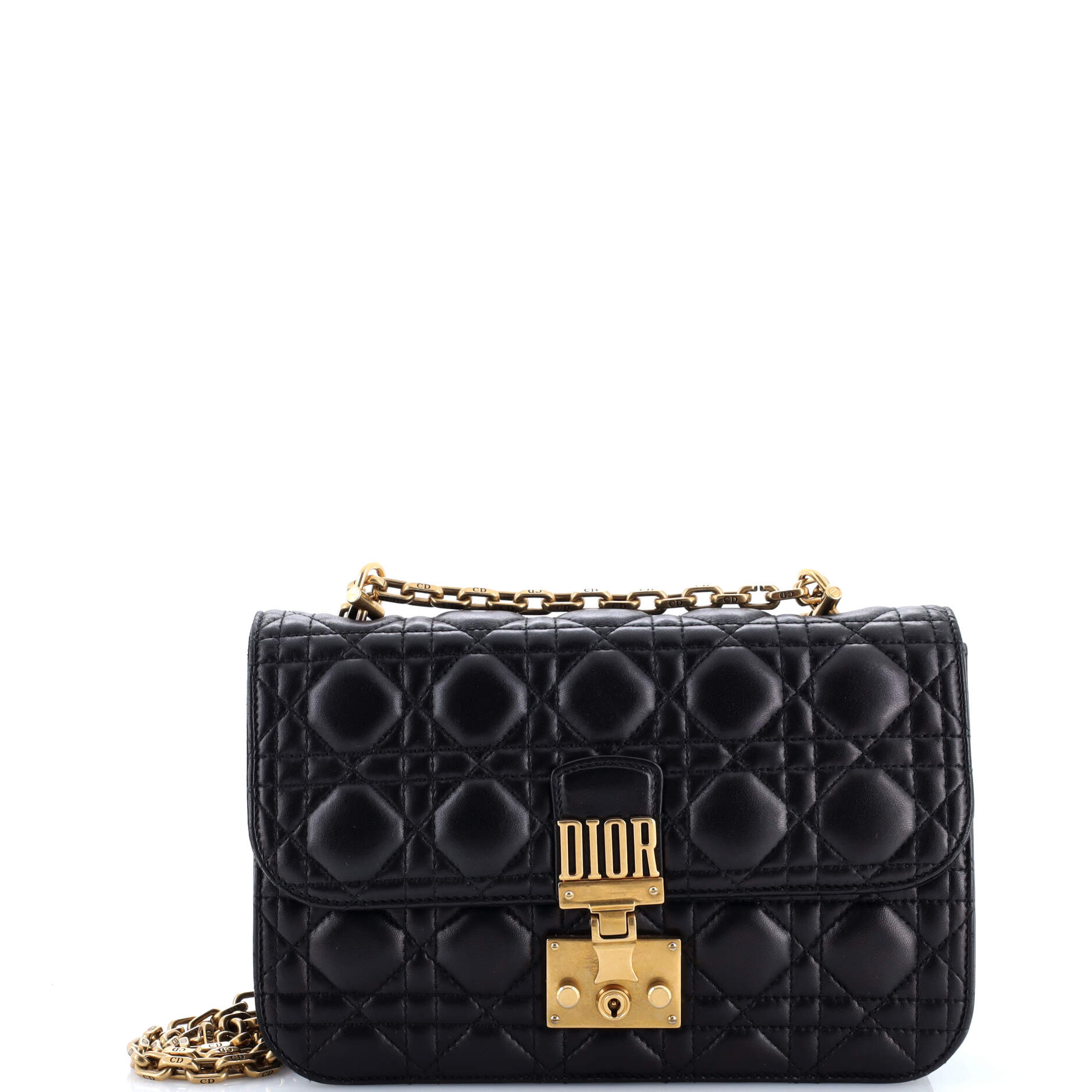 Christian Dior Dioraddict Flap Bag Cannage Quilt Lambskin Medium