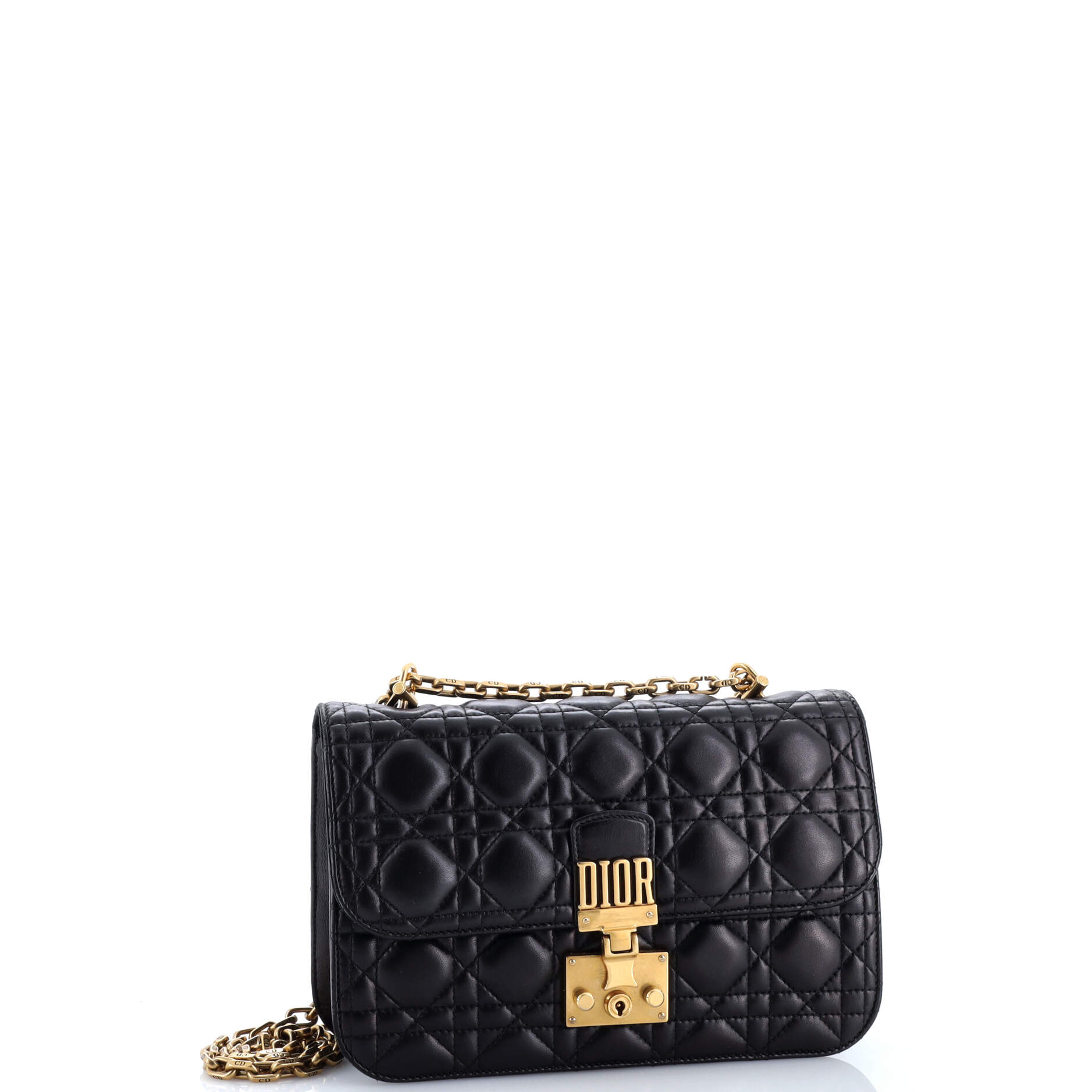 Christian Dior Dioraddict Flap Bag Cannage Quilt Lambskin Medium