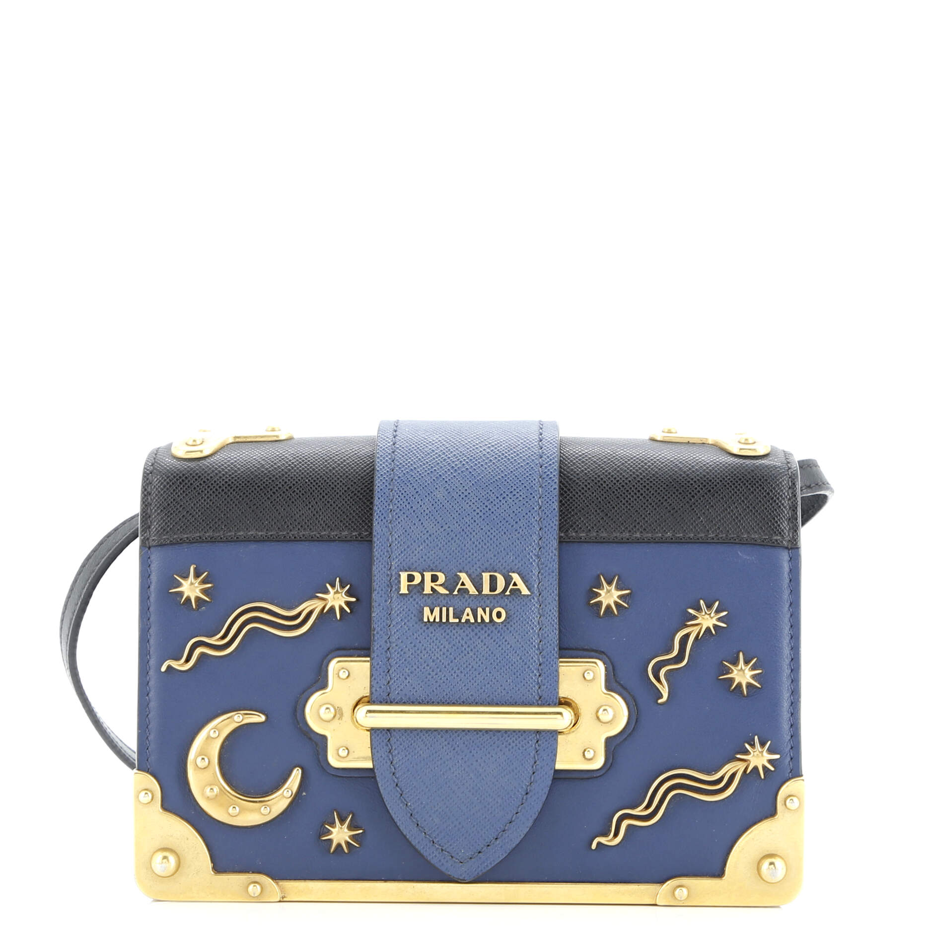 Prada Cahier Crossbody Bag Embellished Leather Small