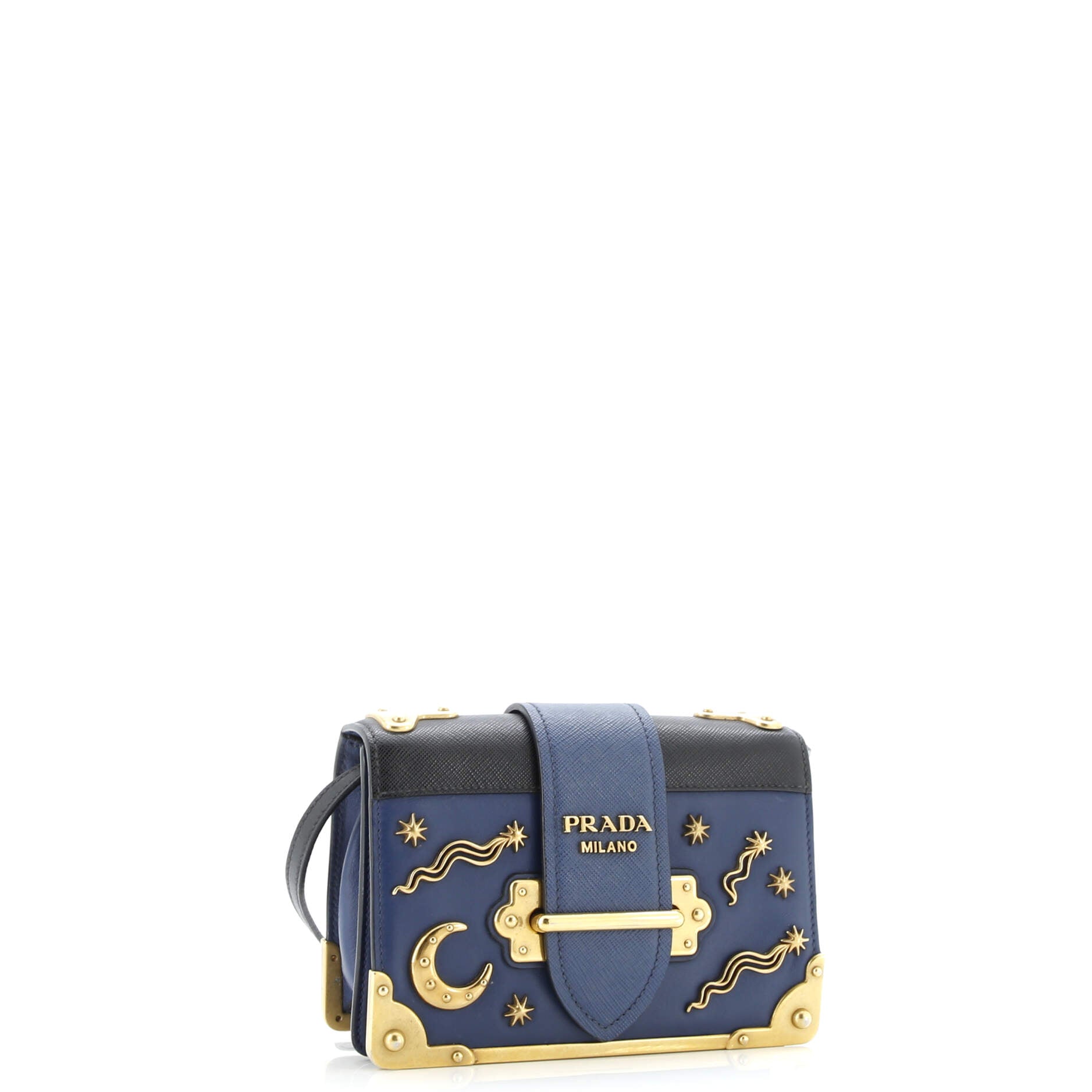 Prada Cahier Crossbody Bag Embellished Leather Small