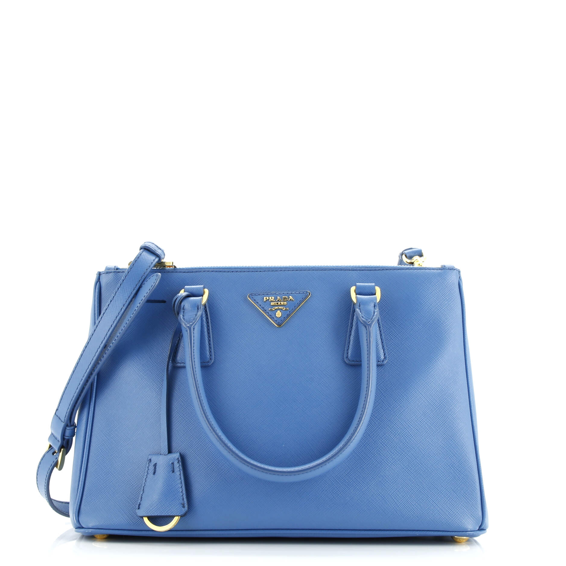 Prada Double Zip Lux Tote Saffiano Leather Small
