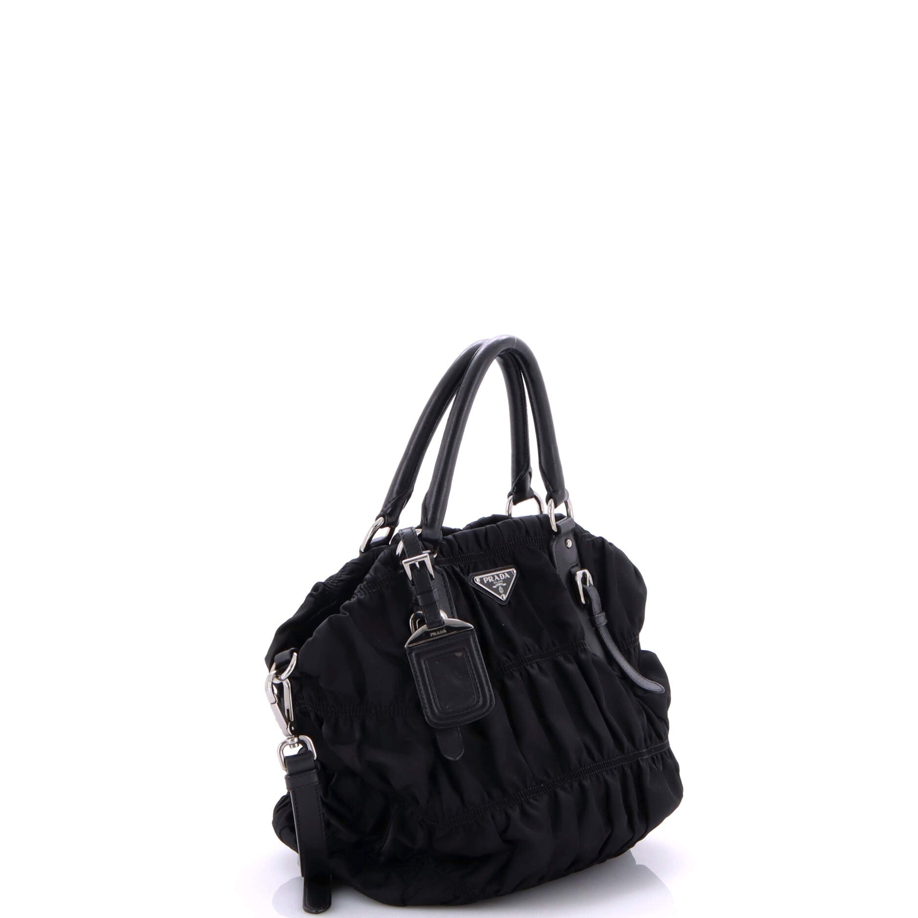 Prada Gaufre Convertible Tote Tessuto Small