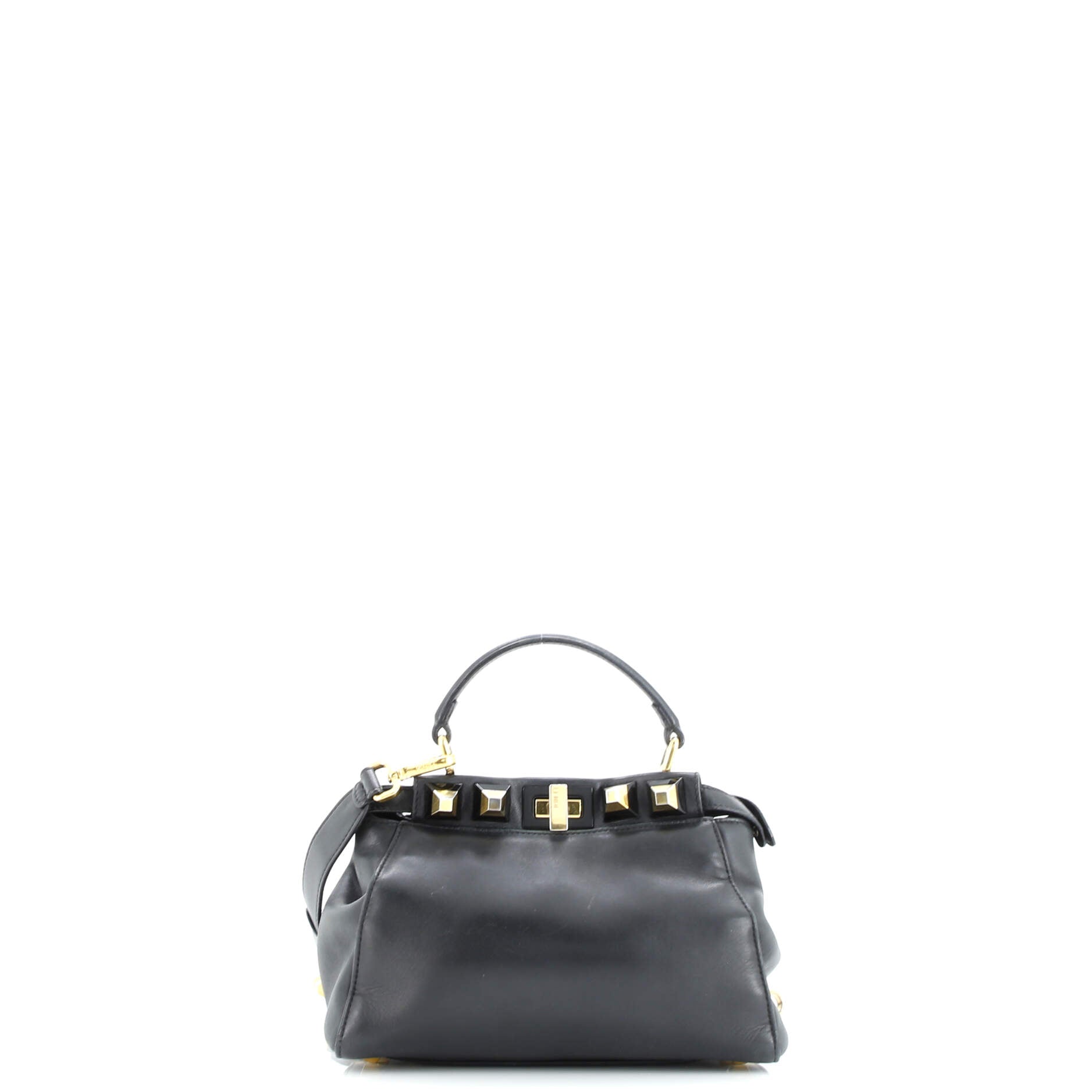Fendi Peekaboo Bag Leather with Studded Detail Mini