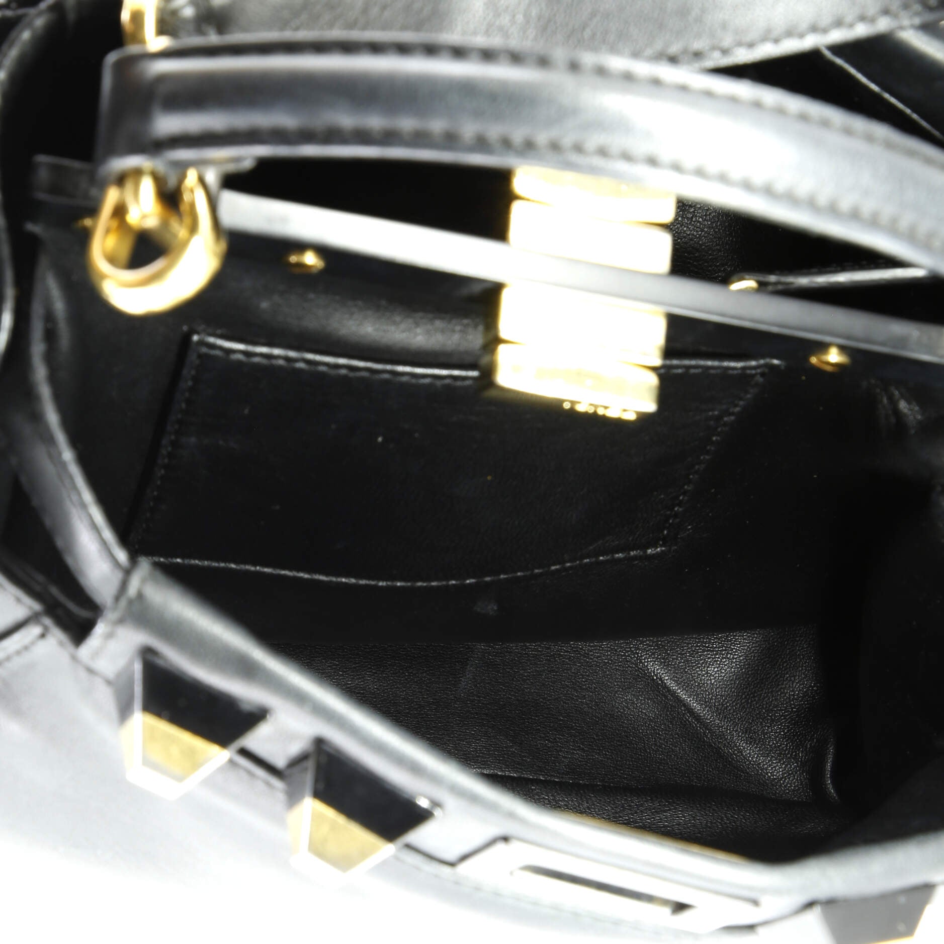 Fendi Peekaboo Bag Leather with Studded Detail Mini