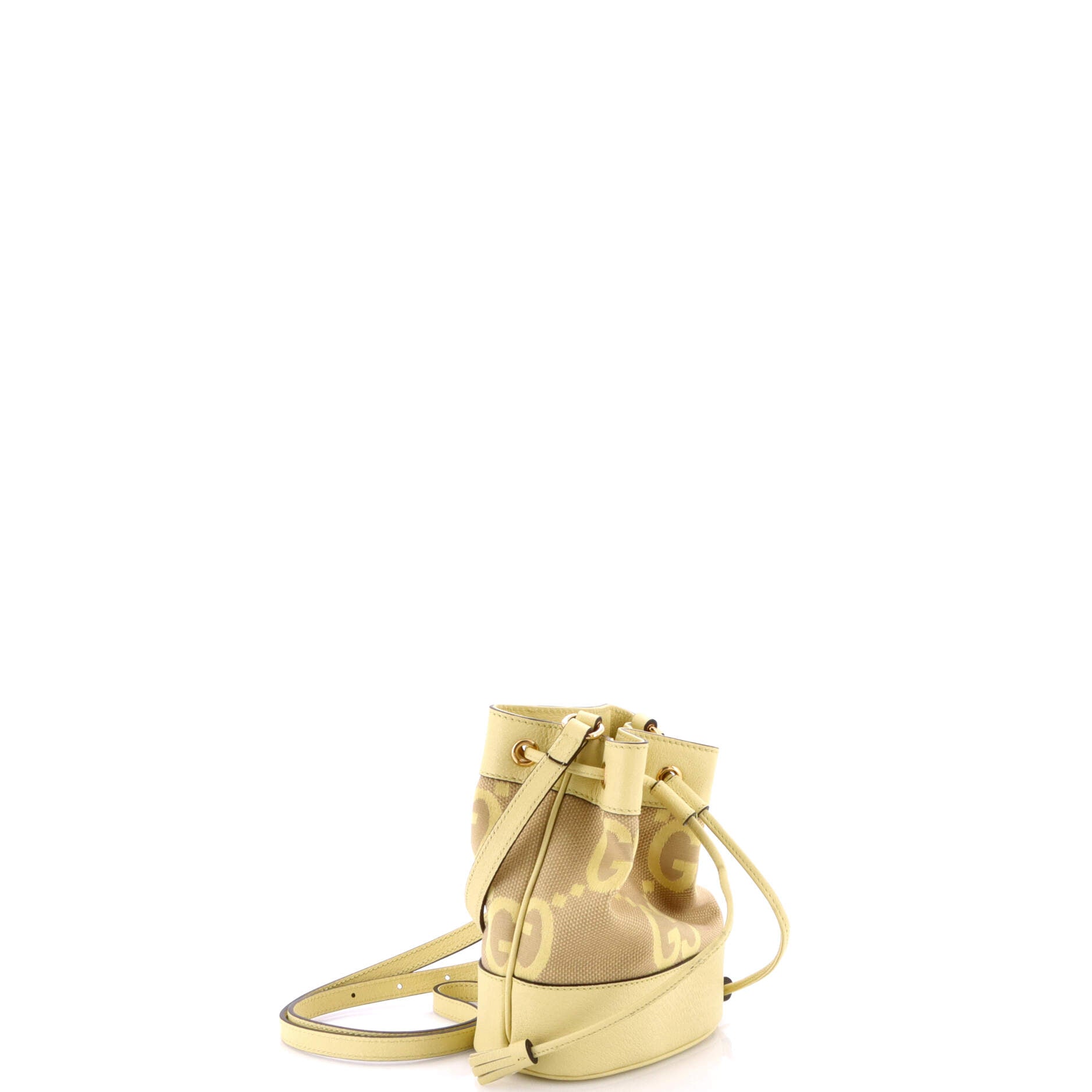 Gucci Ophidia Bucket Bag Jumbo GG Canvas with Leather Mini