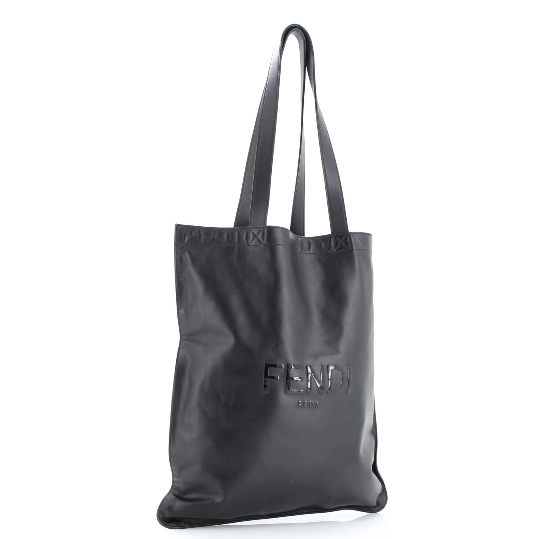 Fendi Pack Flat Shopper Tote Leather Tall