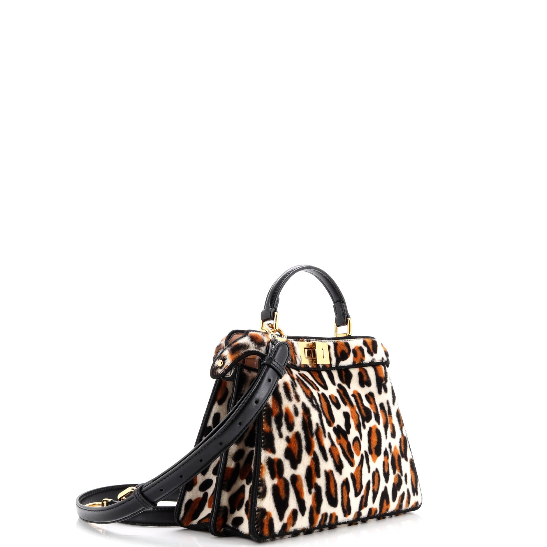 Fendi Peekaboo ISeeU Bag Printed Fur Petite