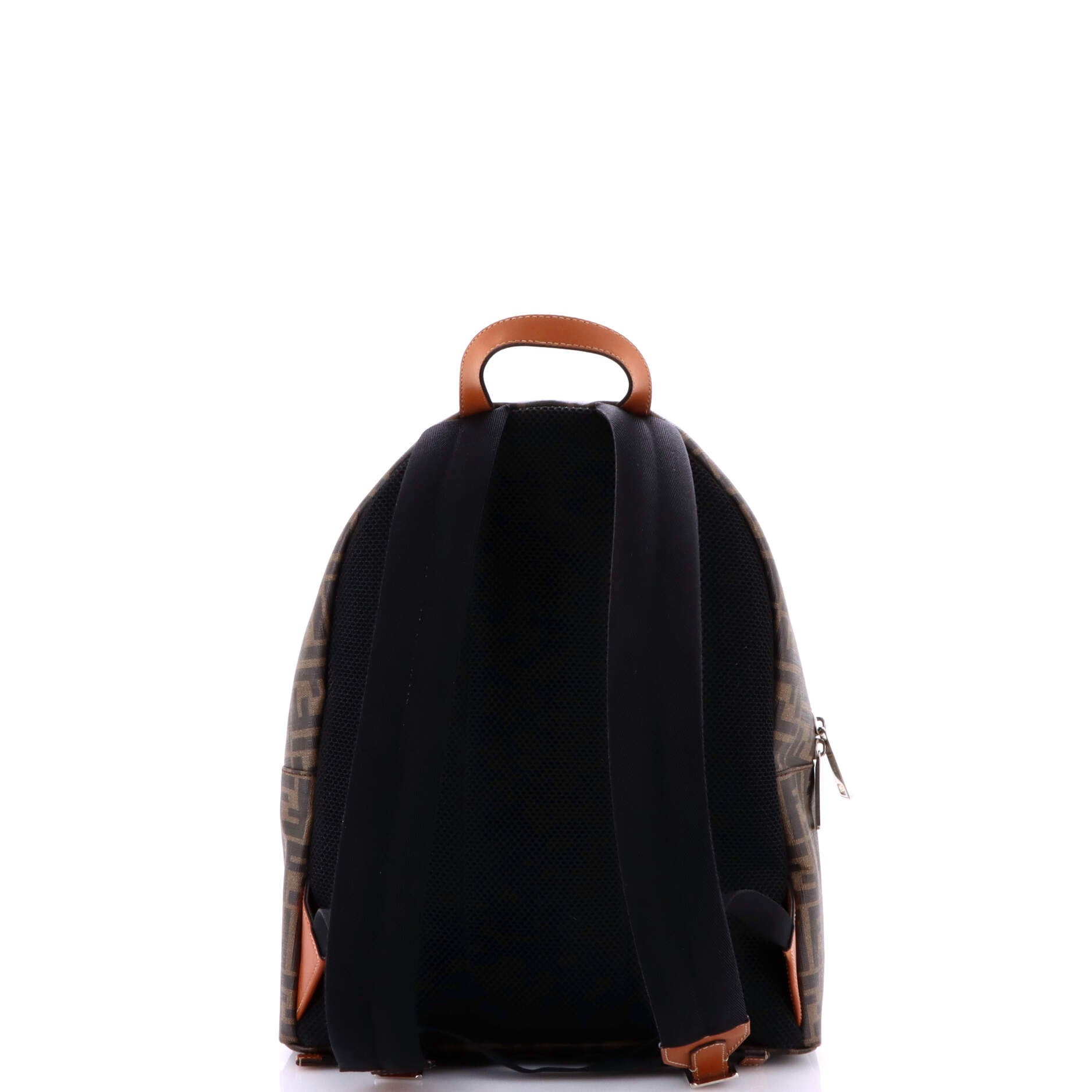 Fendi Front Pocket Backpack Zucca Coated Canvas and Leather