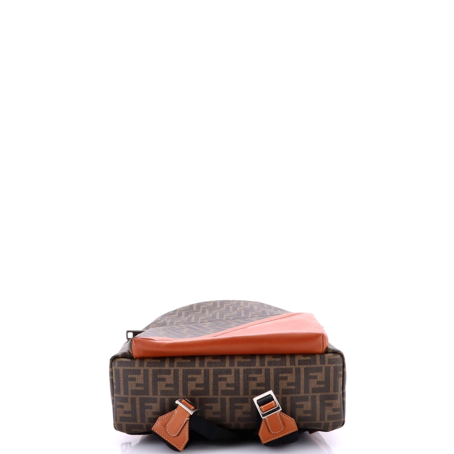 Fendi Front Pocket Backpack Zucca Coated Canvas and Leather