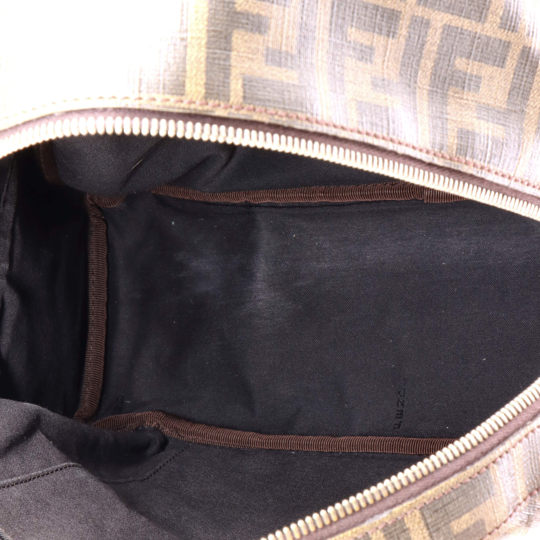 Fendi Front Pocket Backpack Zucca Coated Canvas and Leather
