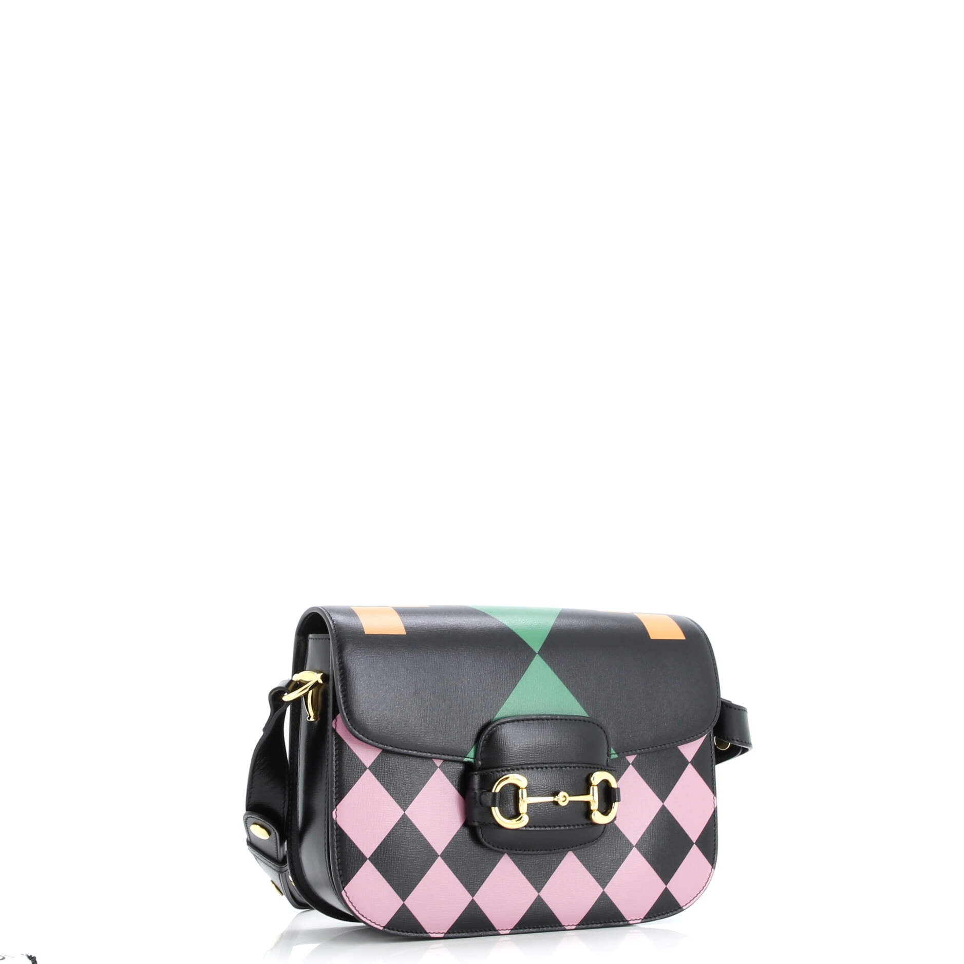 Gucci Horsebit 1955 Shoulder Bag Printed Leather Small