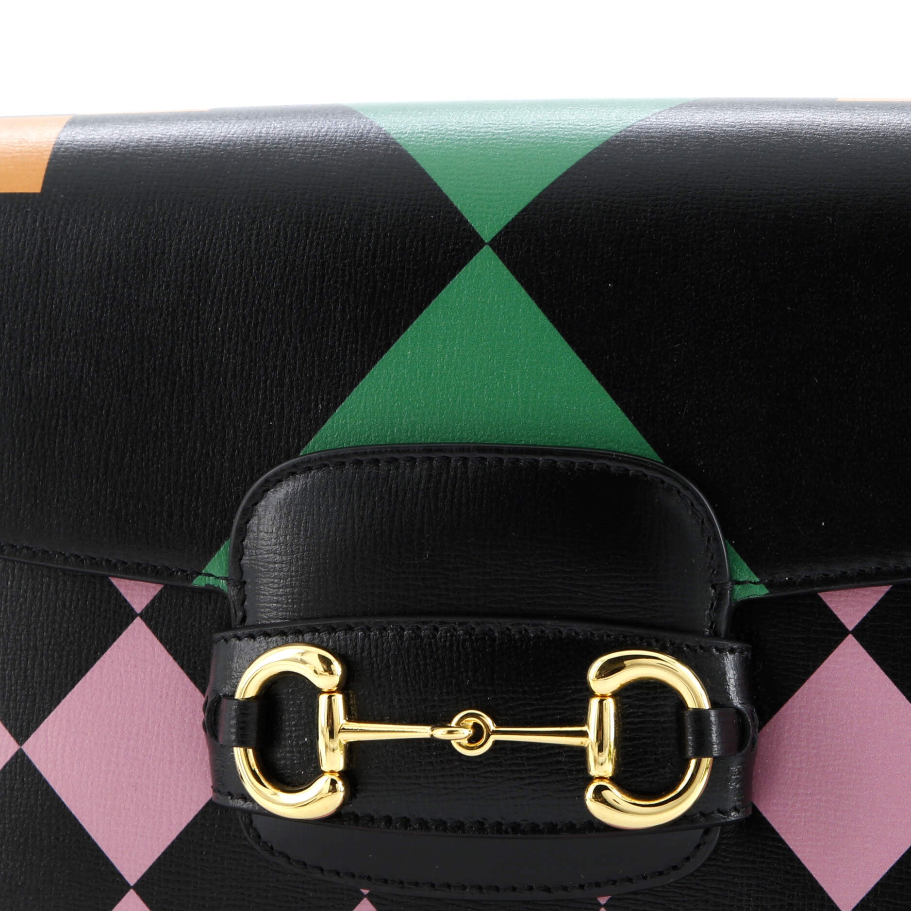 Gucci Horsebit 1955 Shoulder Bag Printed Leather Small