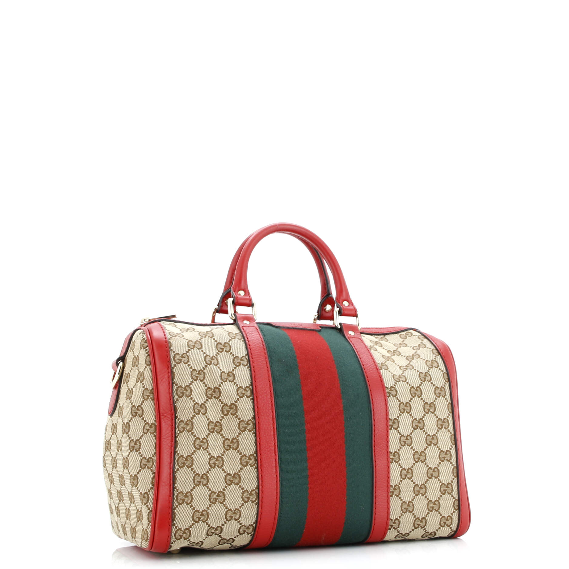 Gucci Vintage Web Boston Bag GG Canvas Medium