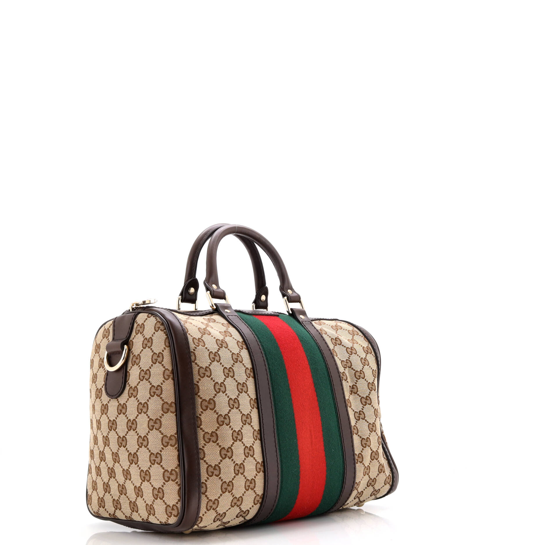 Gucci Vintage Web Boston Bag GG Canvas Medium